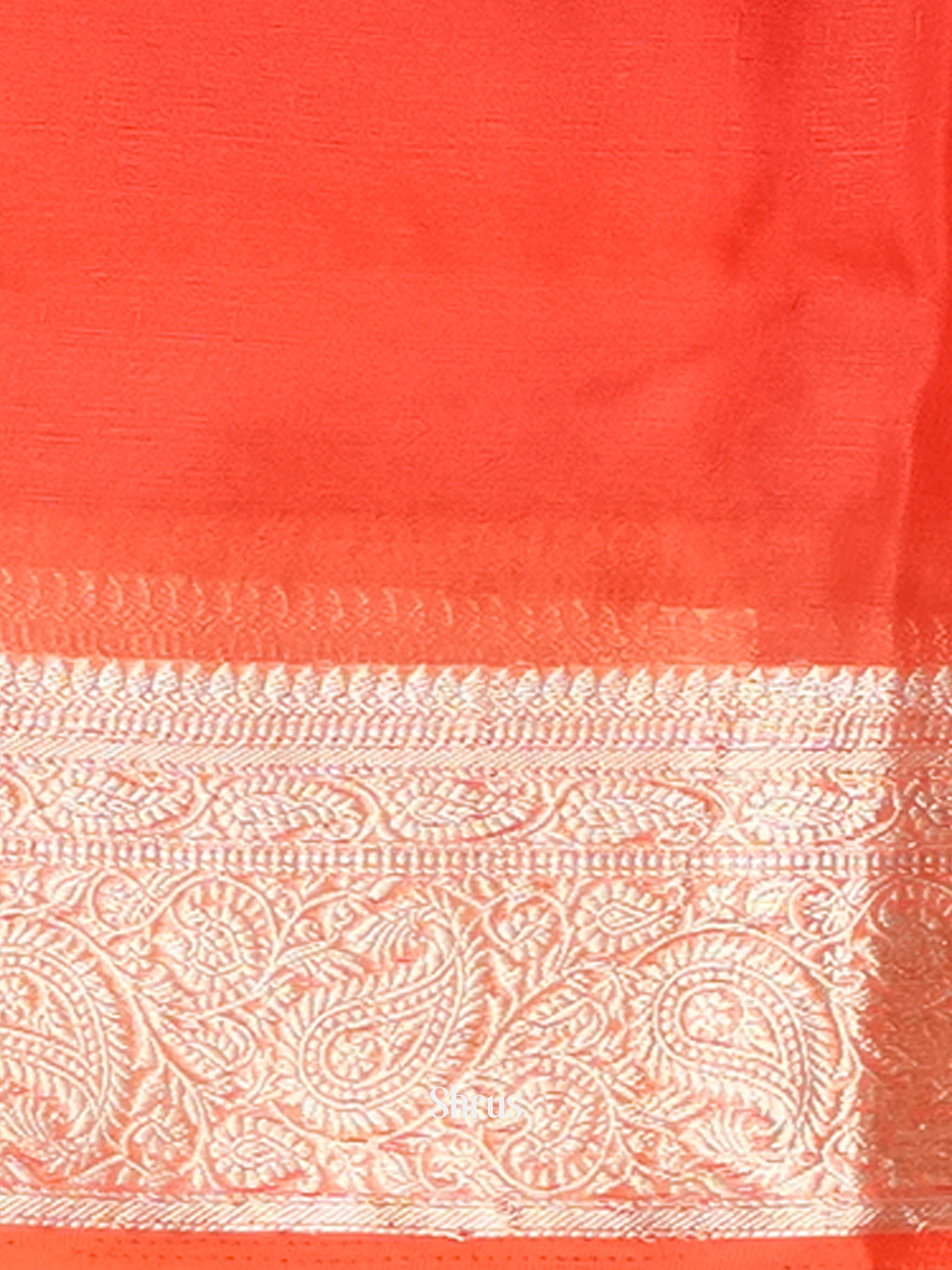 Red - Semi Georgette Saree - Shop on Shrus.com
