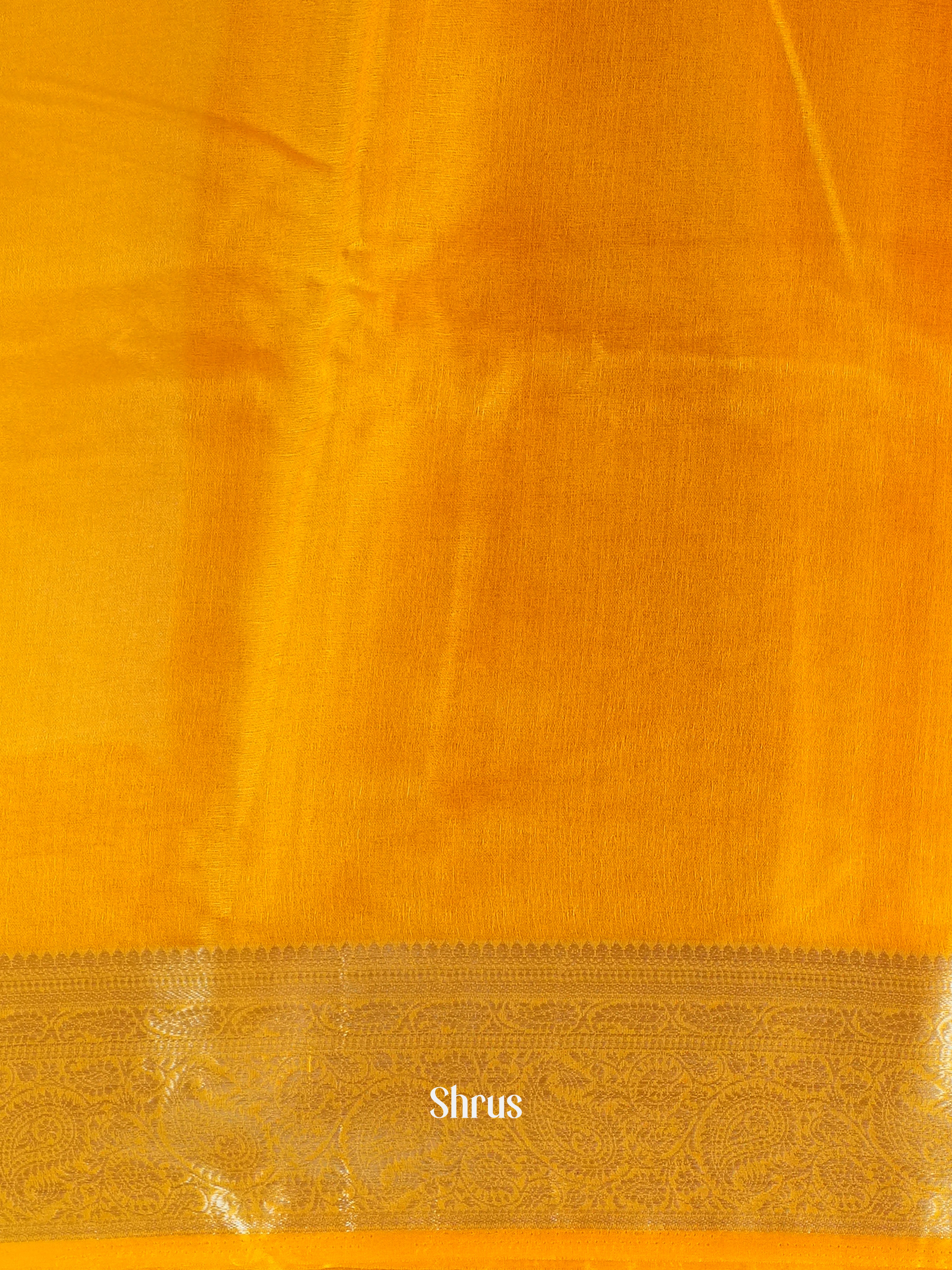 Mambazha Yellow - Semi Georgette Saree - Shop on Shrus.com