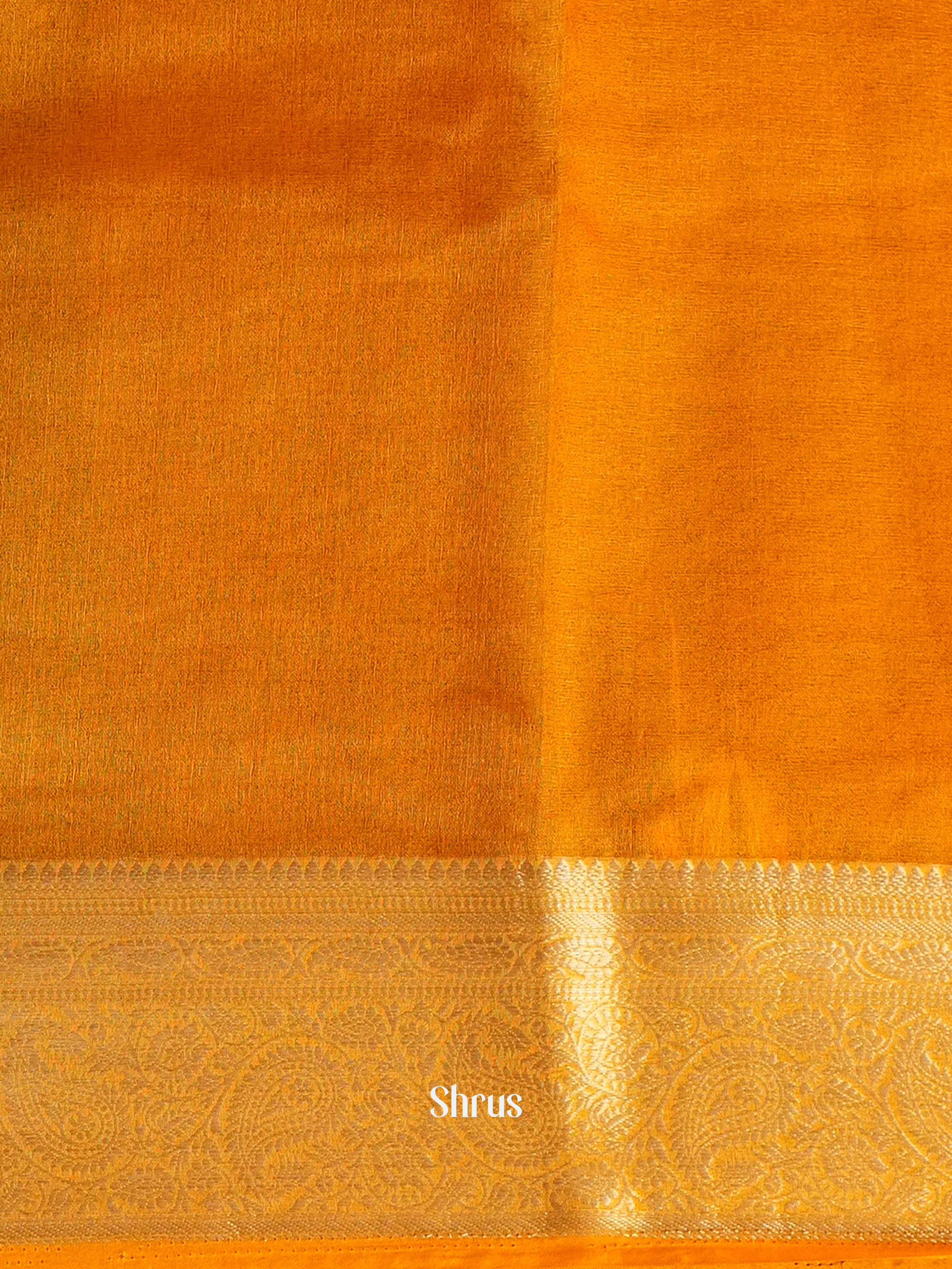 Orange - Semi Georgette Saree - Shop on Shrus.com