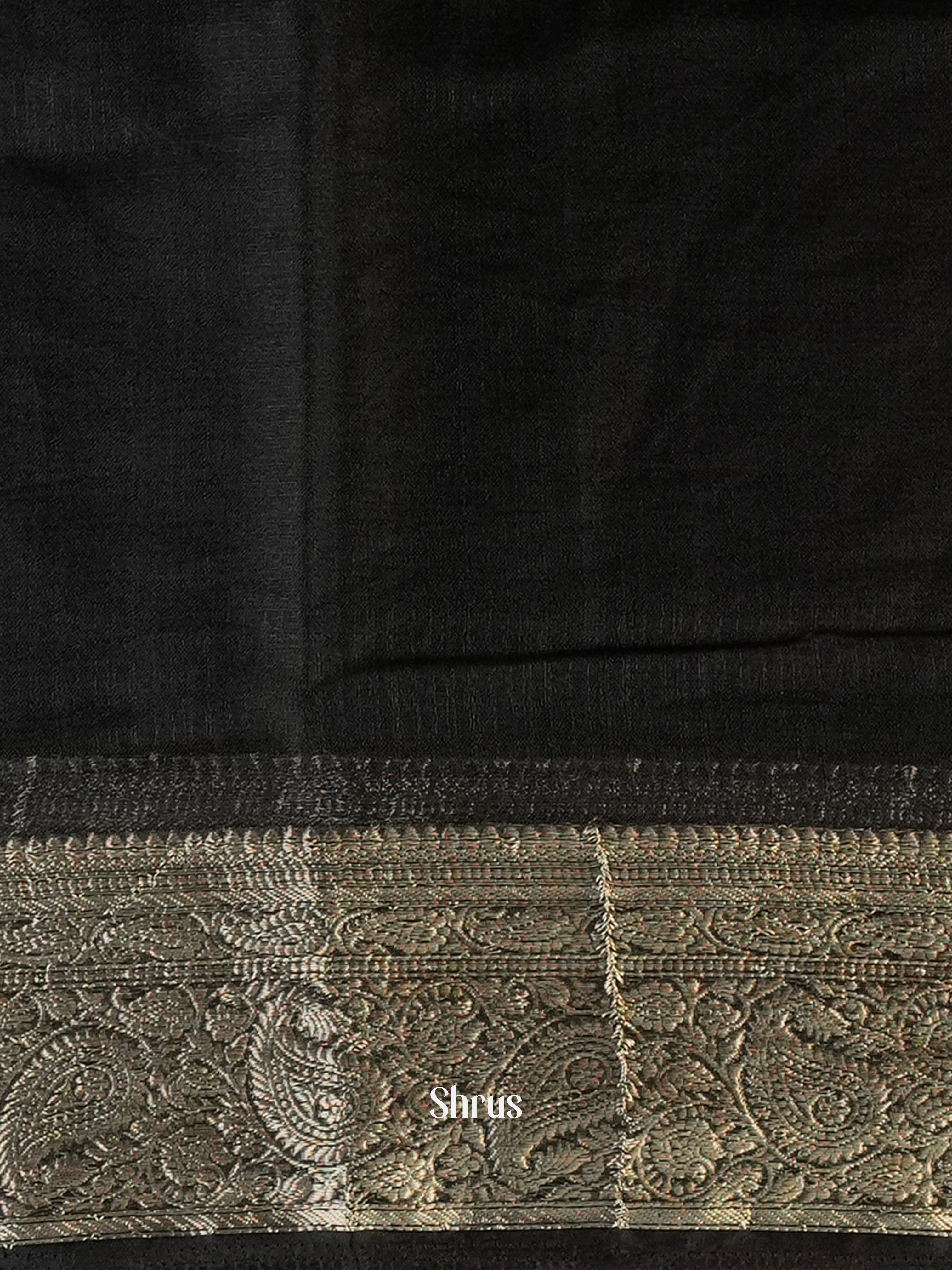 Black - Semi Georgette Saree - Shop on Shrus.com