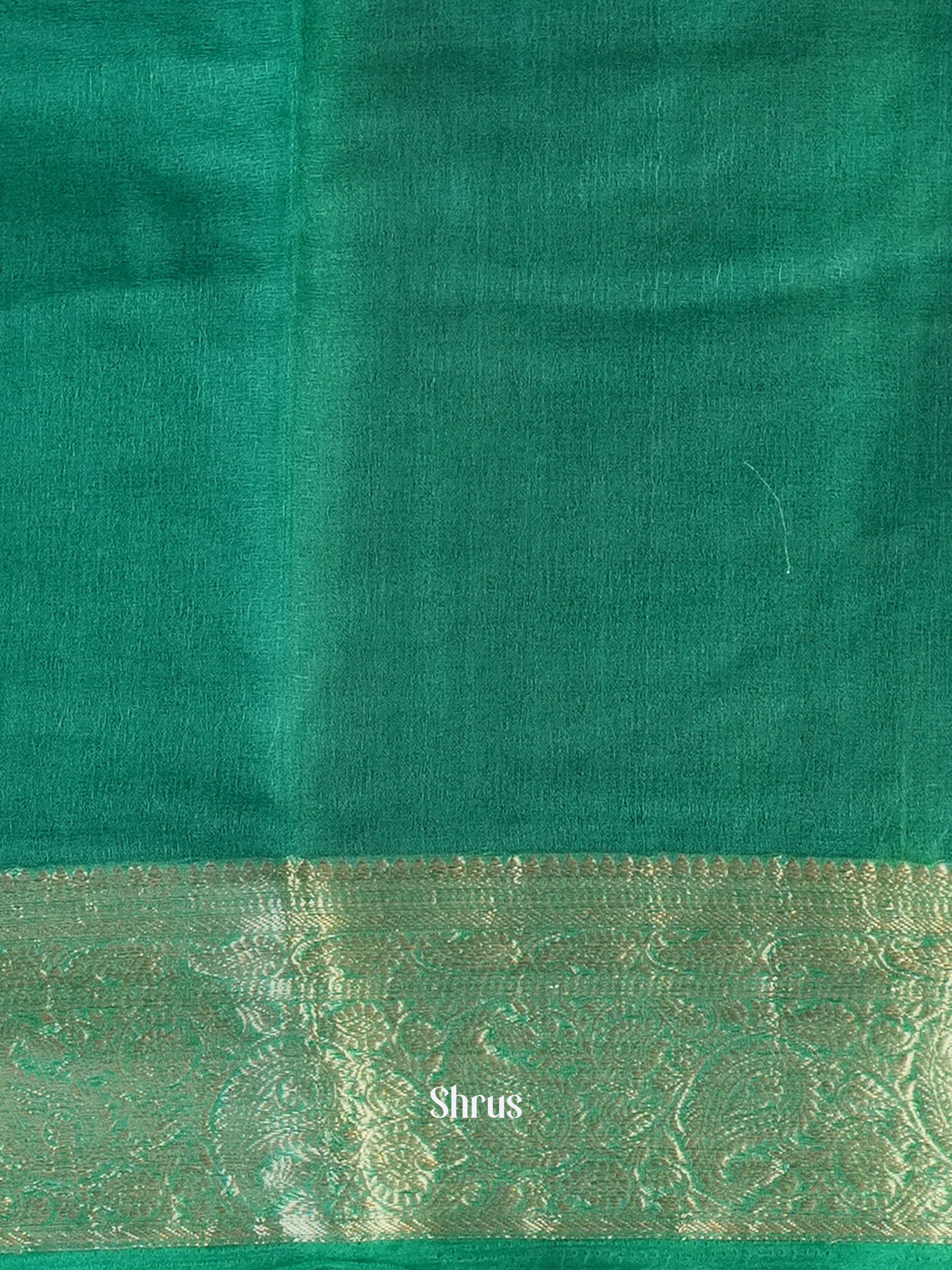 Green - Semi Georgette Saree - Shop on Shrus.com