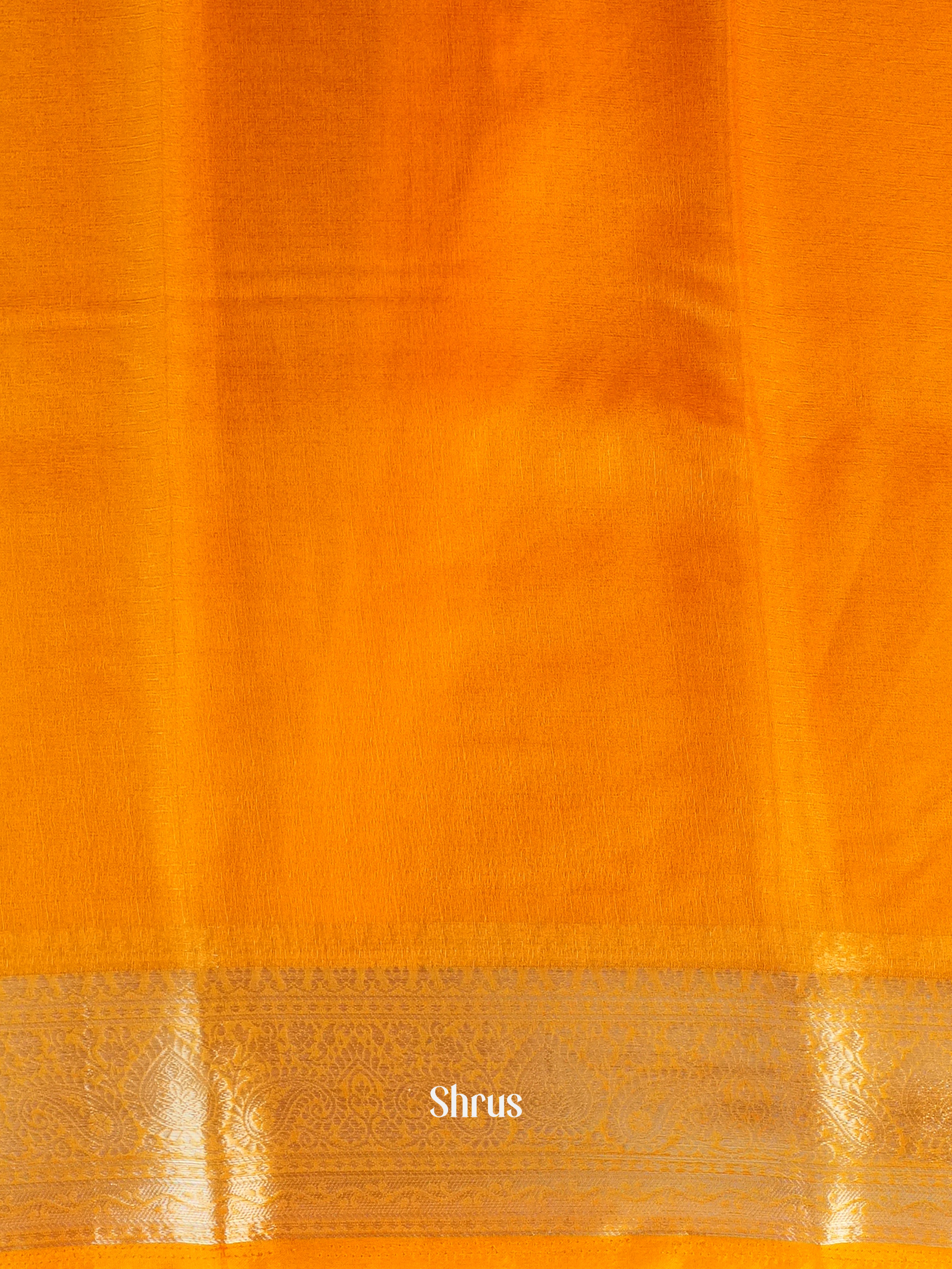Orange - Semi Georgette Saree - Shop on Shrus.com
