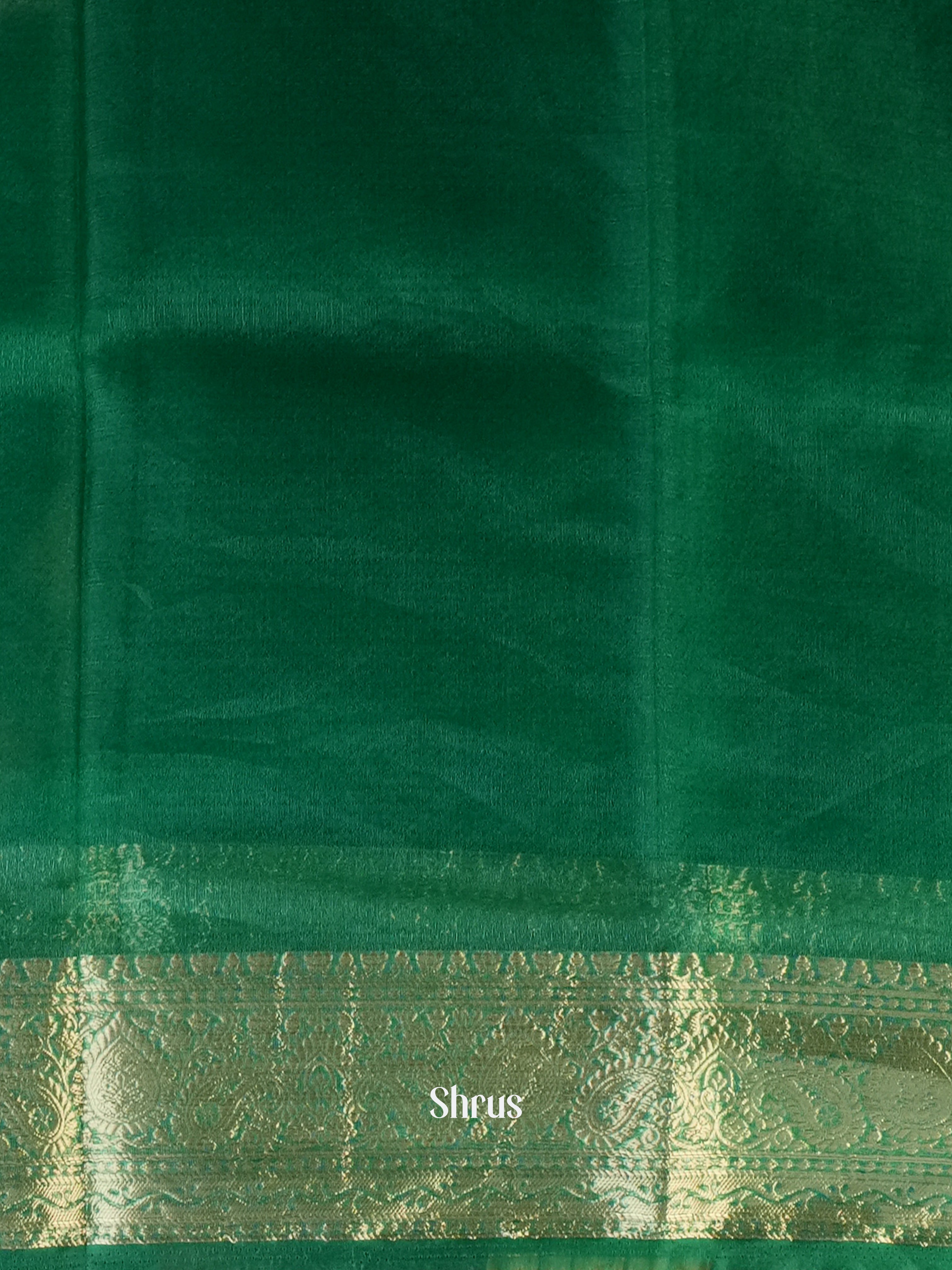 Green - Semi Georgette Saree - Shop on Shrus.com