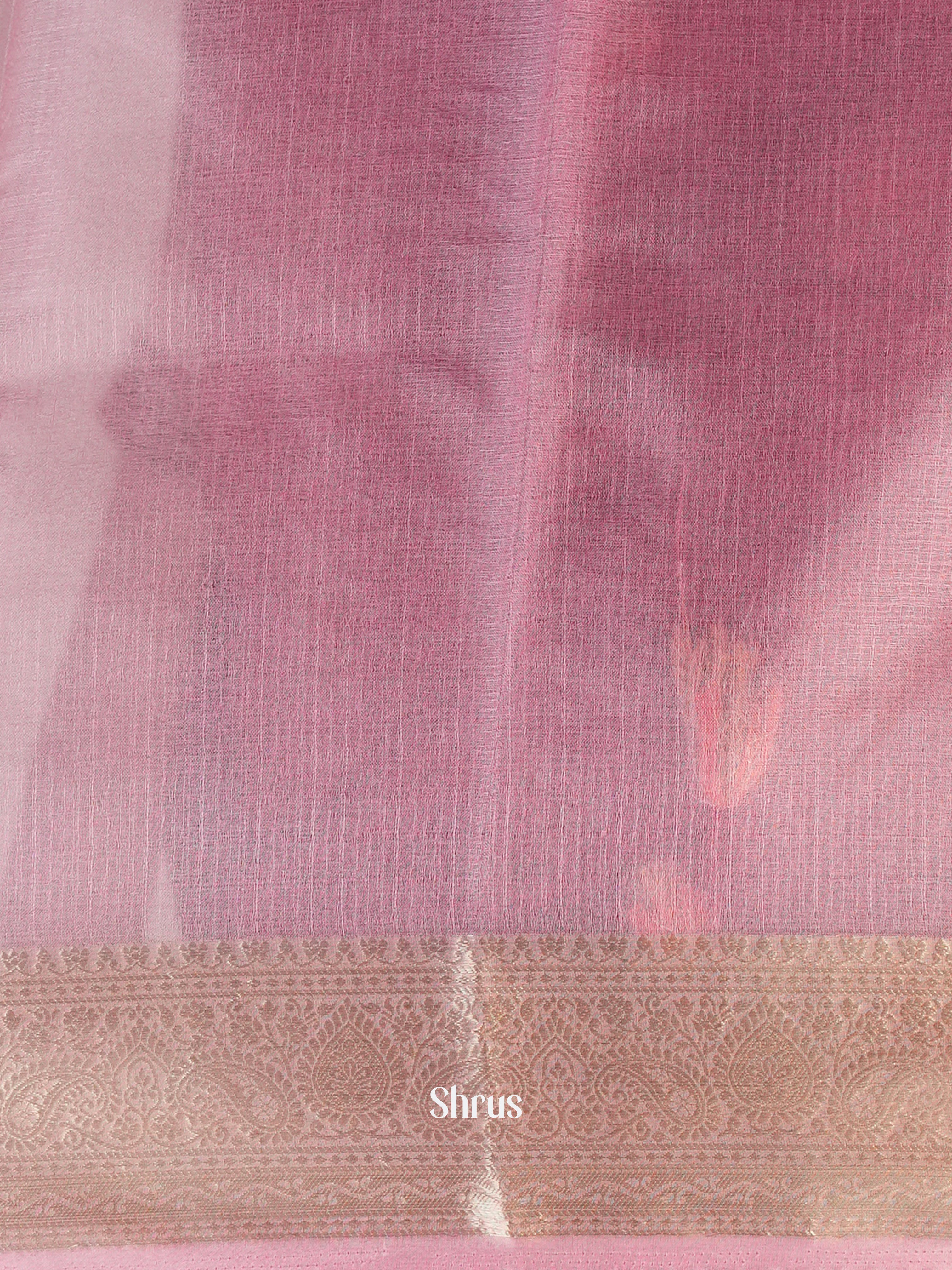 Pink - Semi Georgette Saree - Shop on Shrus.com