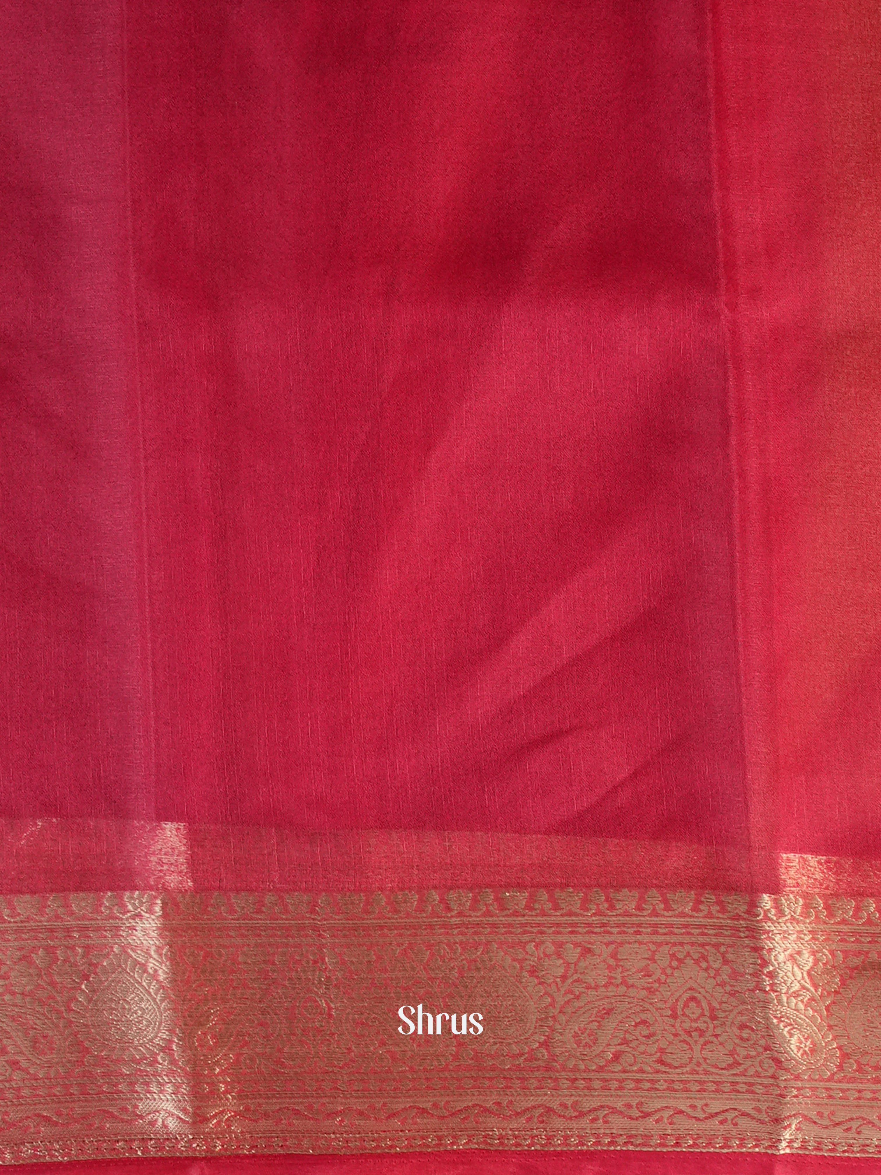 Red - Semi Georgette Saree - Shop on Shrus.com