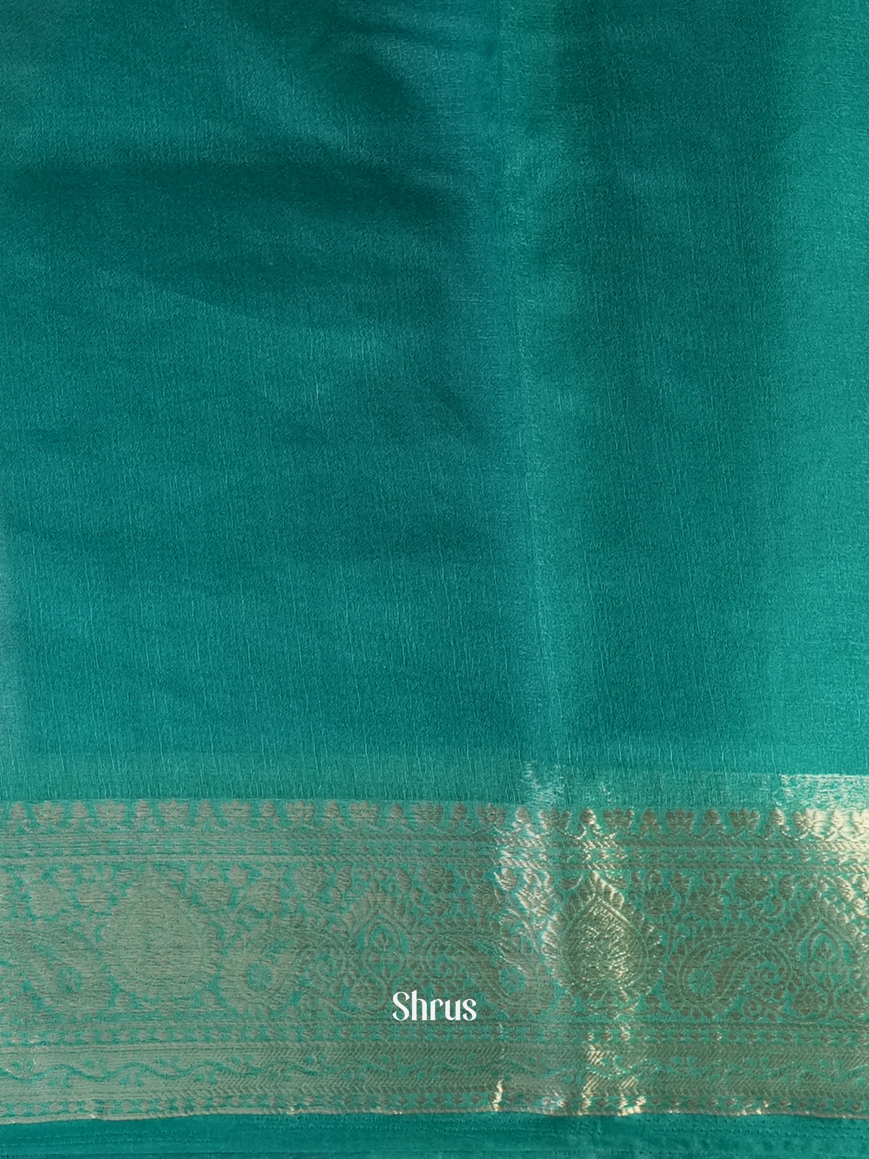Green - Semi Georgette Saree - Shop on Shrus.com