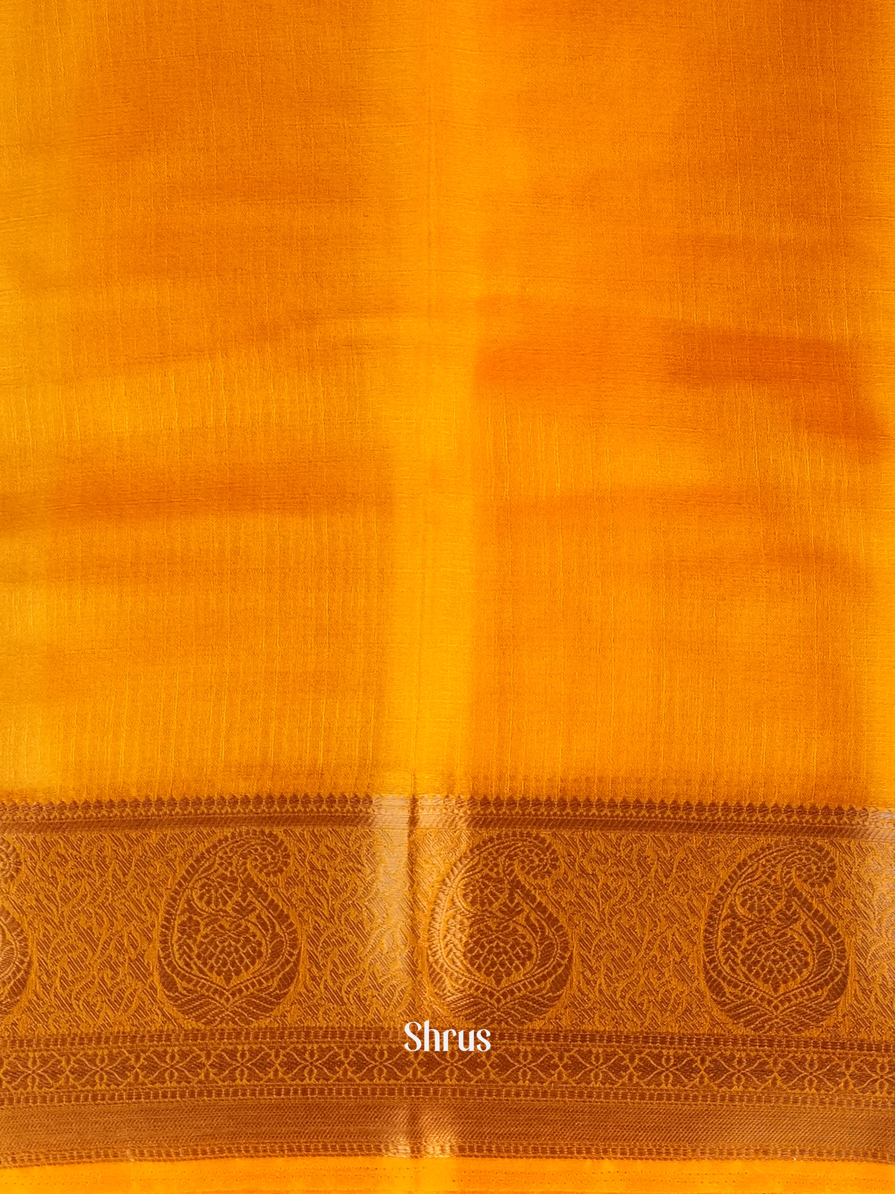 Mambazha Yellow - Semi Georgette Saree - Shop on Shrus.com