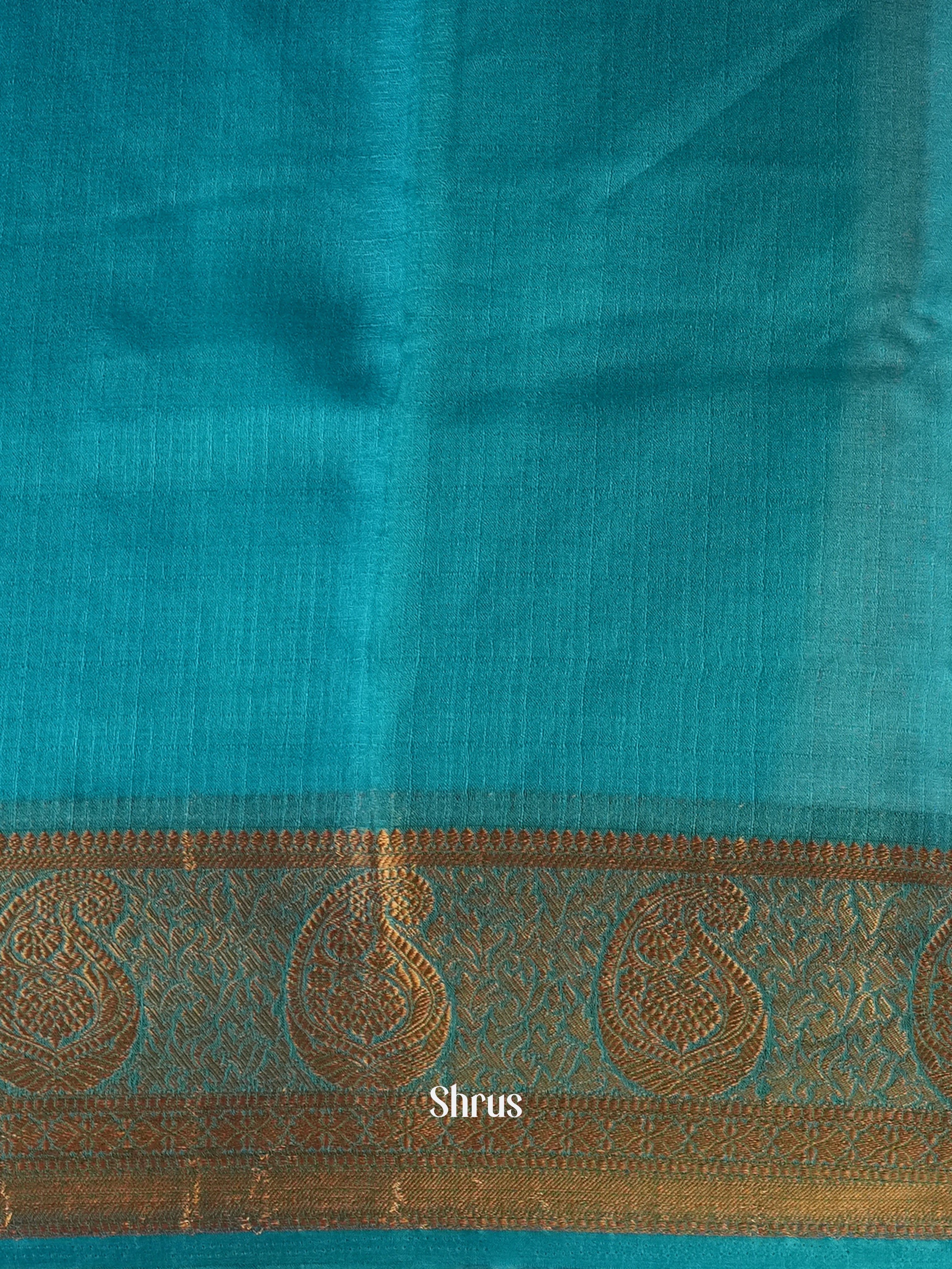 Blue - Semi Georgette Saree - Shop on Shrus.com