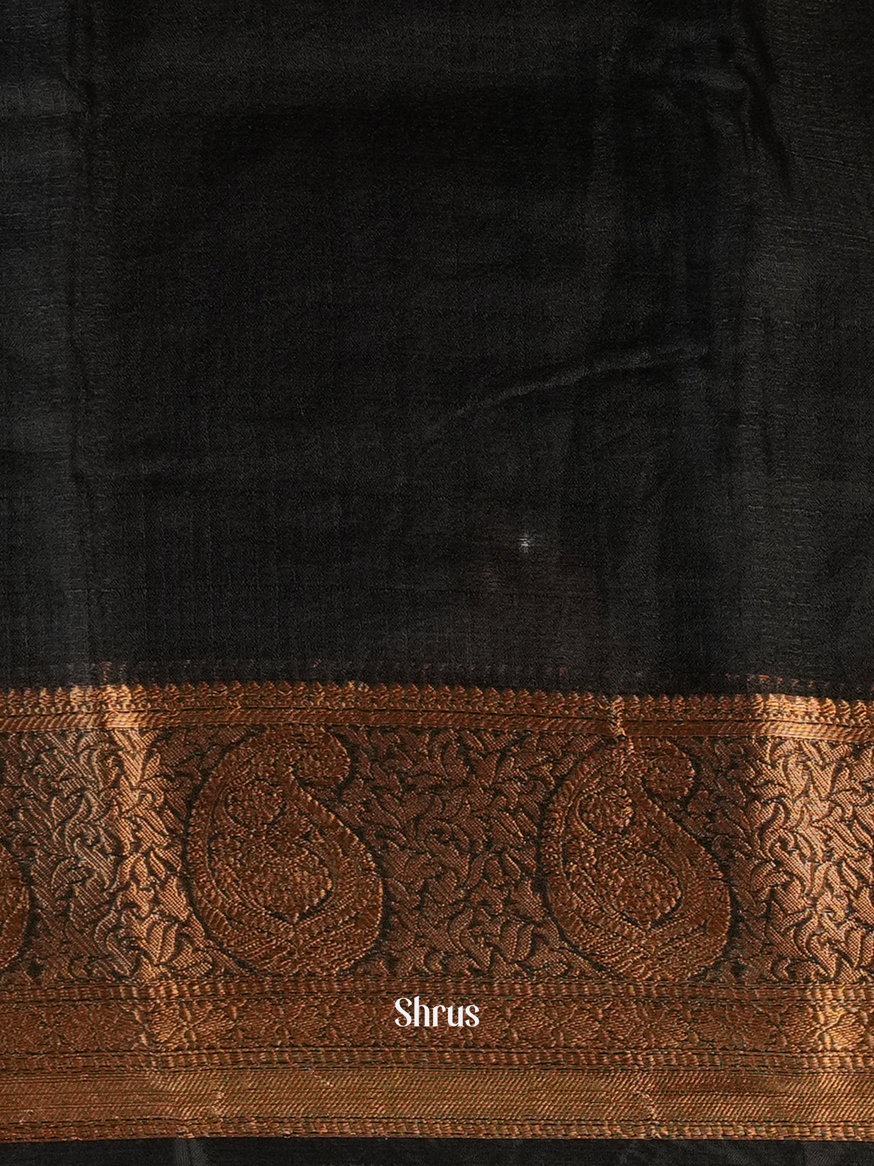 Black - Semi Georgette Saree - Shop on Shrus.com