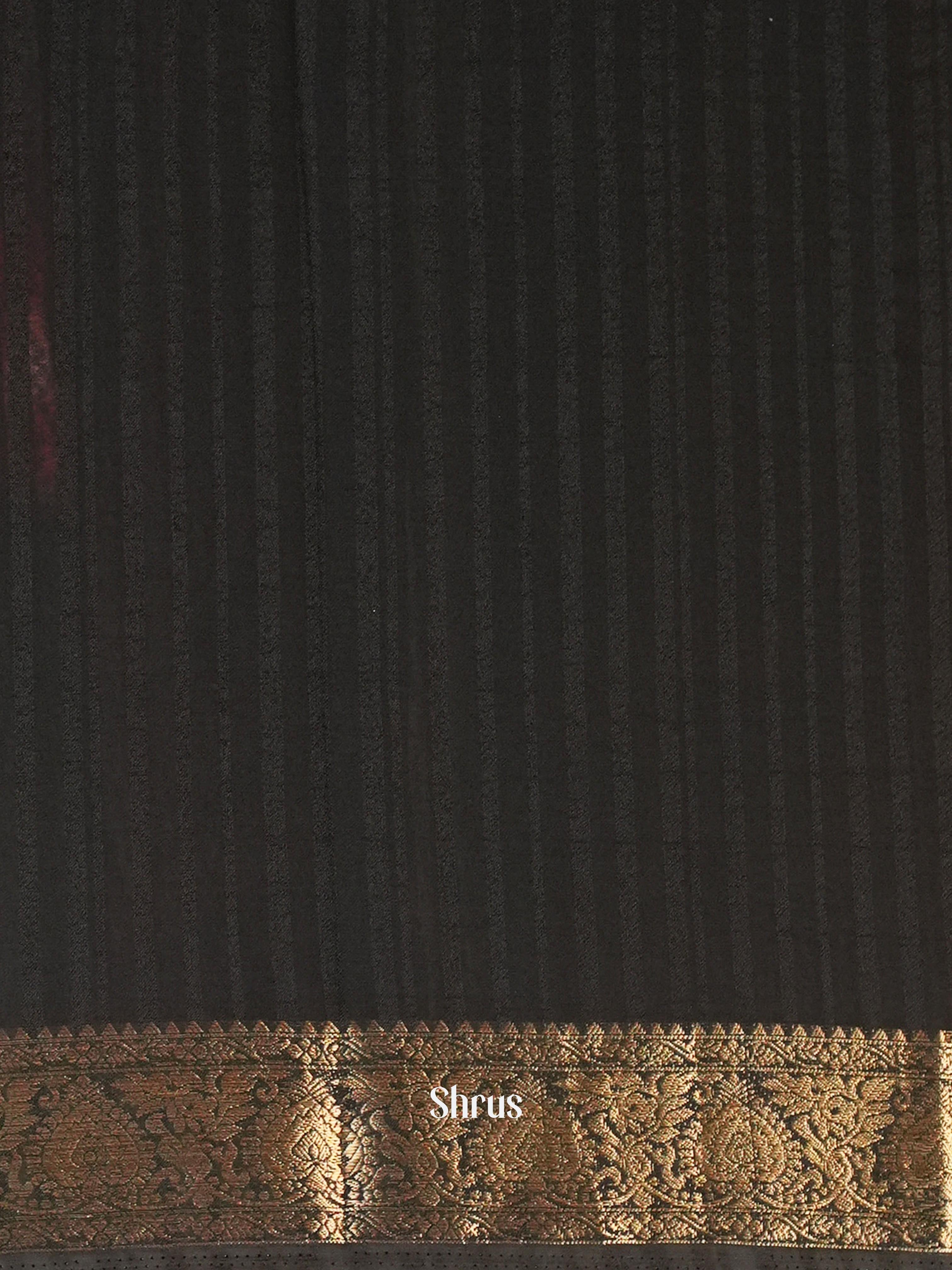 Black - Semi Mysoresilk Saree - Shop on Shrus.com