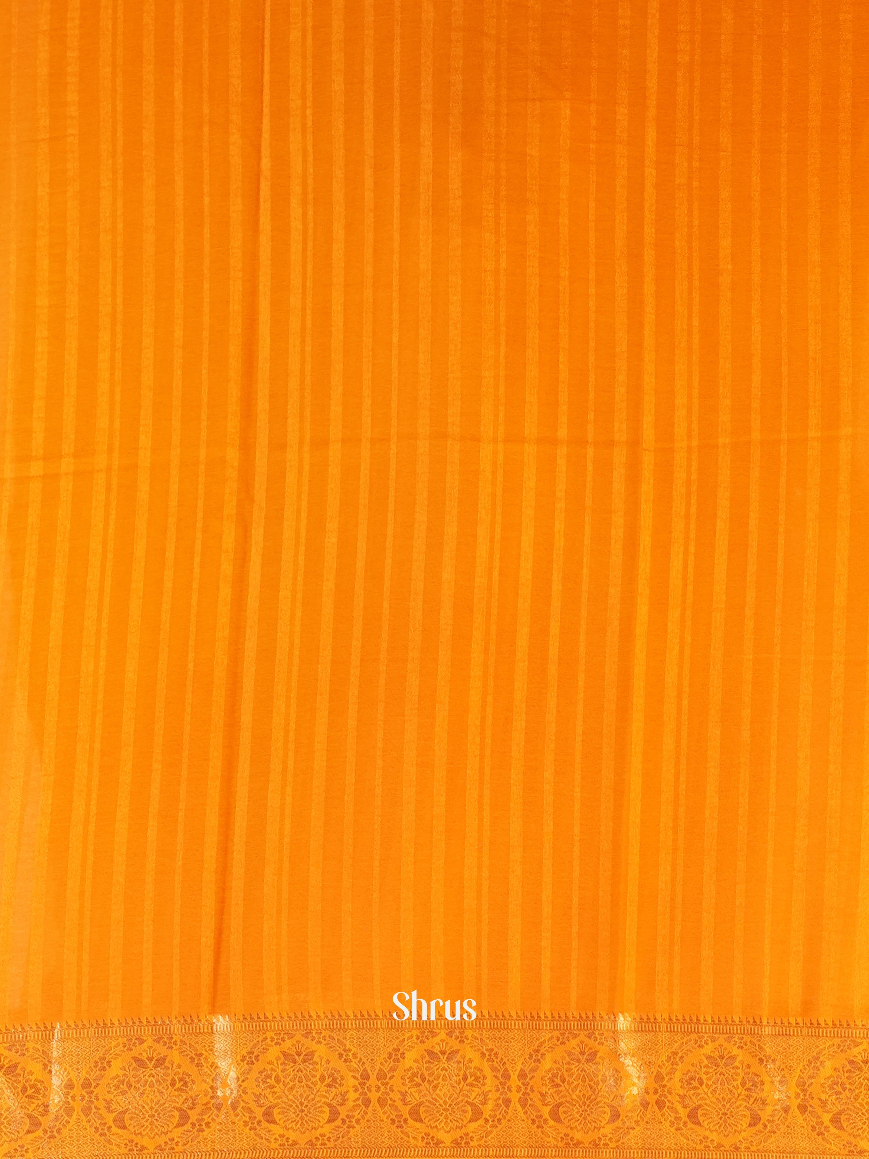 Orange - Semi Mysoresilk Saree - Shop on Shrus.com