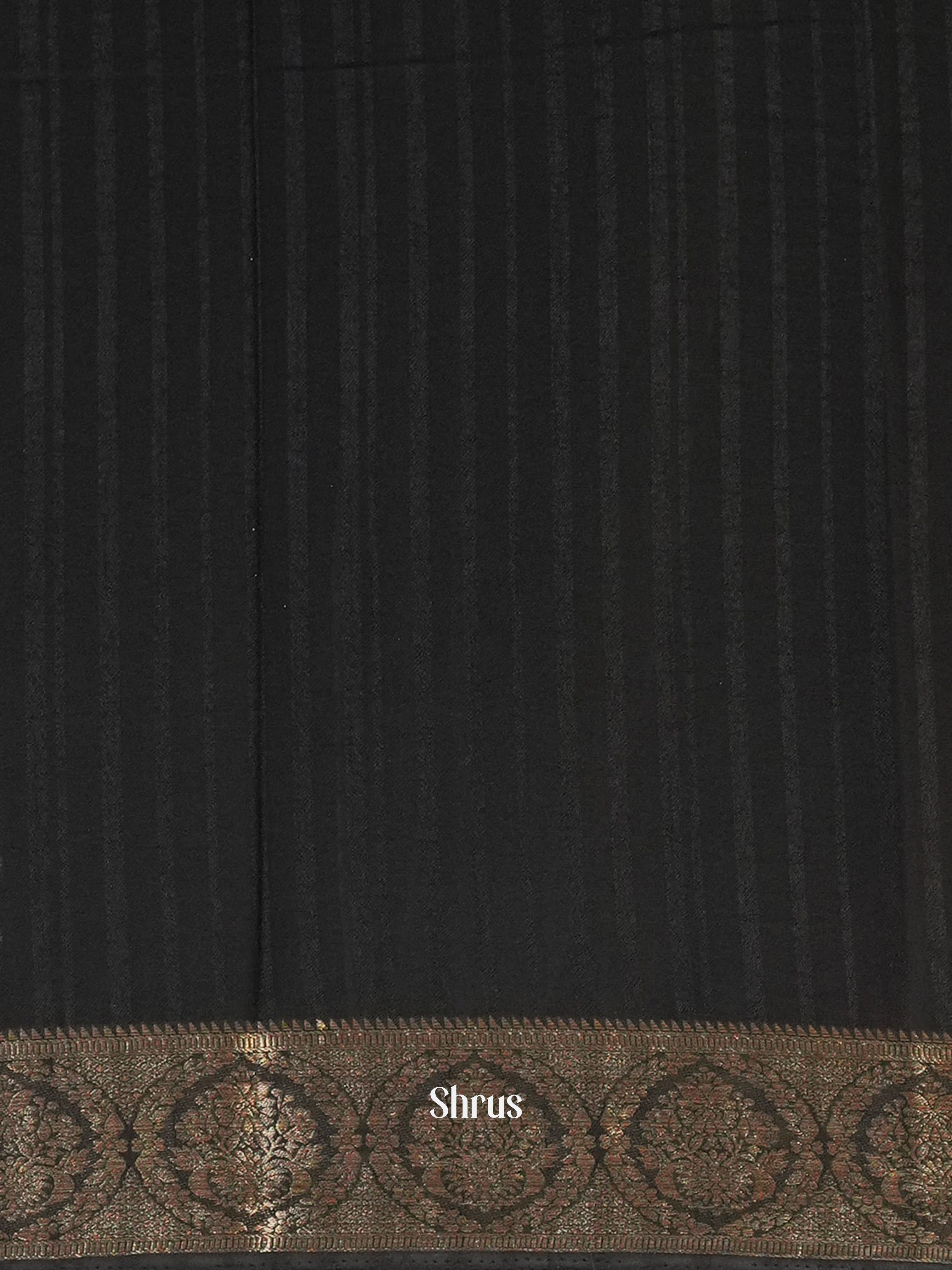 Black - Semi Mysoresilk Saree - Shop on Shrus.com