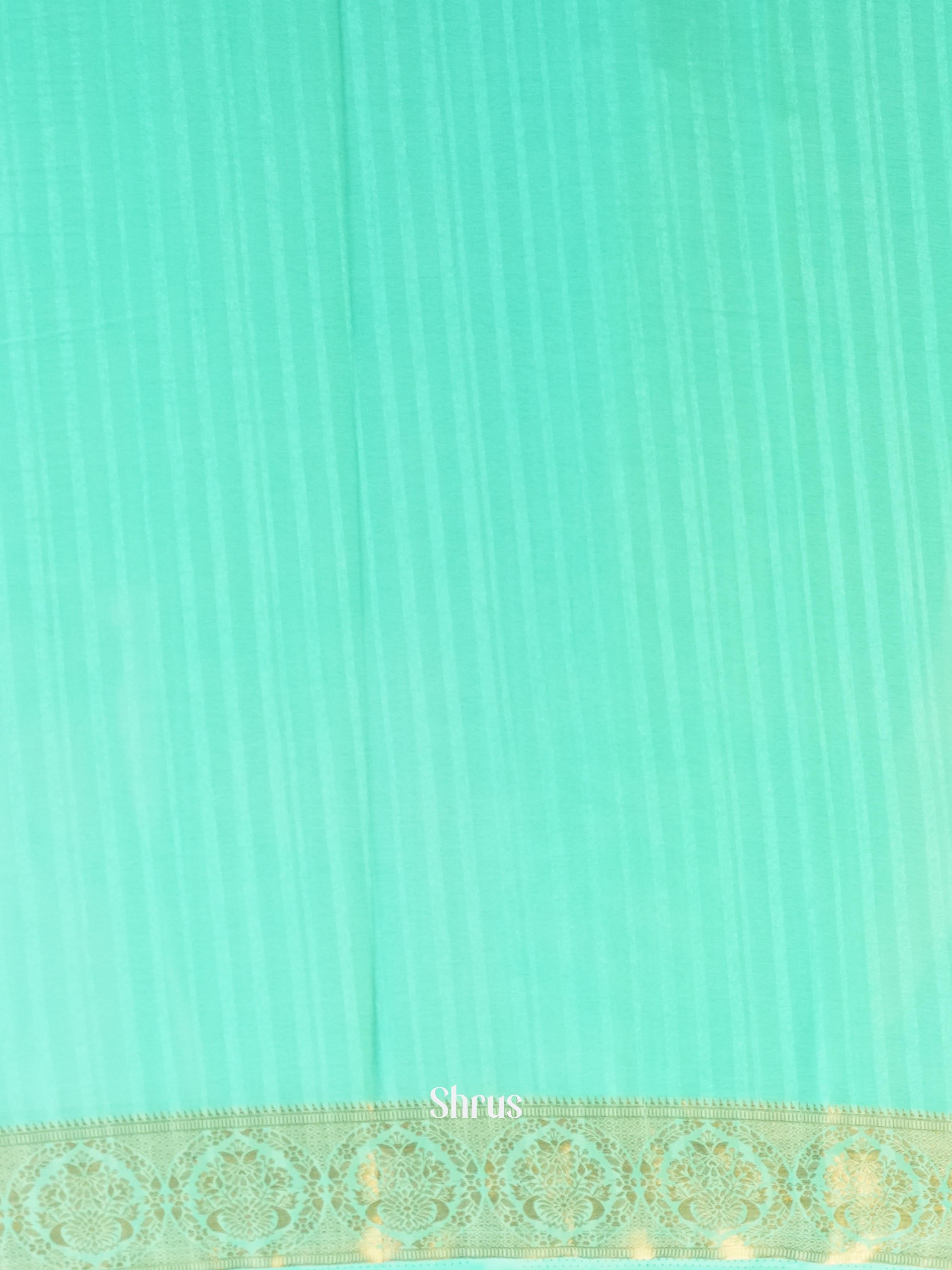 Teal Green - Semi Mysoresilk Saree - Shop on Shrus.com
