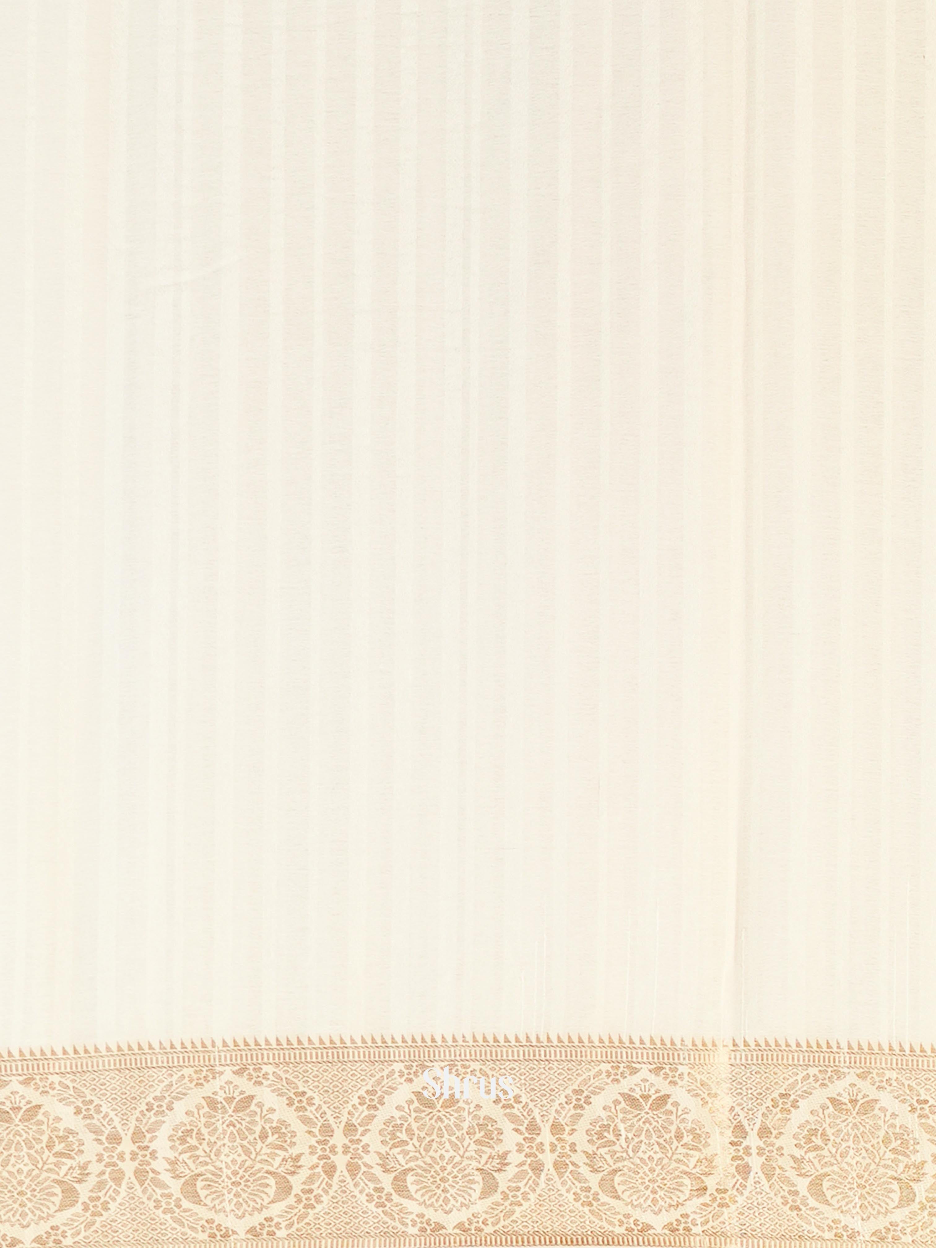 Cream - Semi Mysoresilk Saree - Shop on Shrus.com