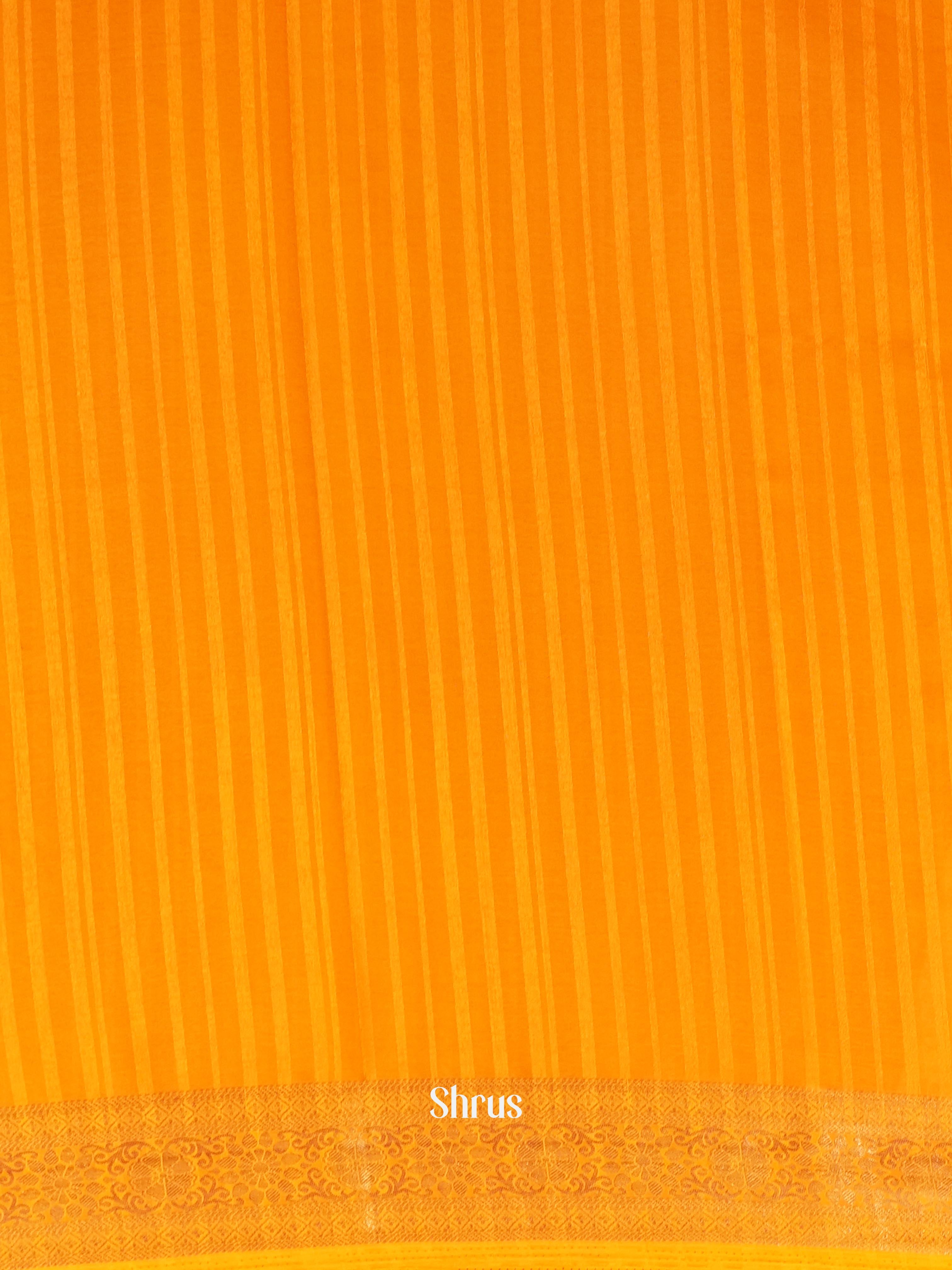 Orange - Semi Mysoresilk Saree - Shop on Shrus.com