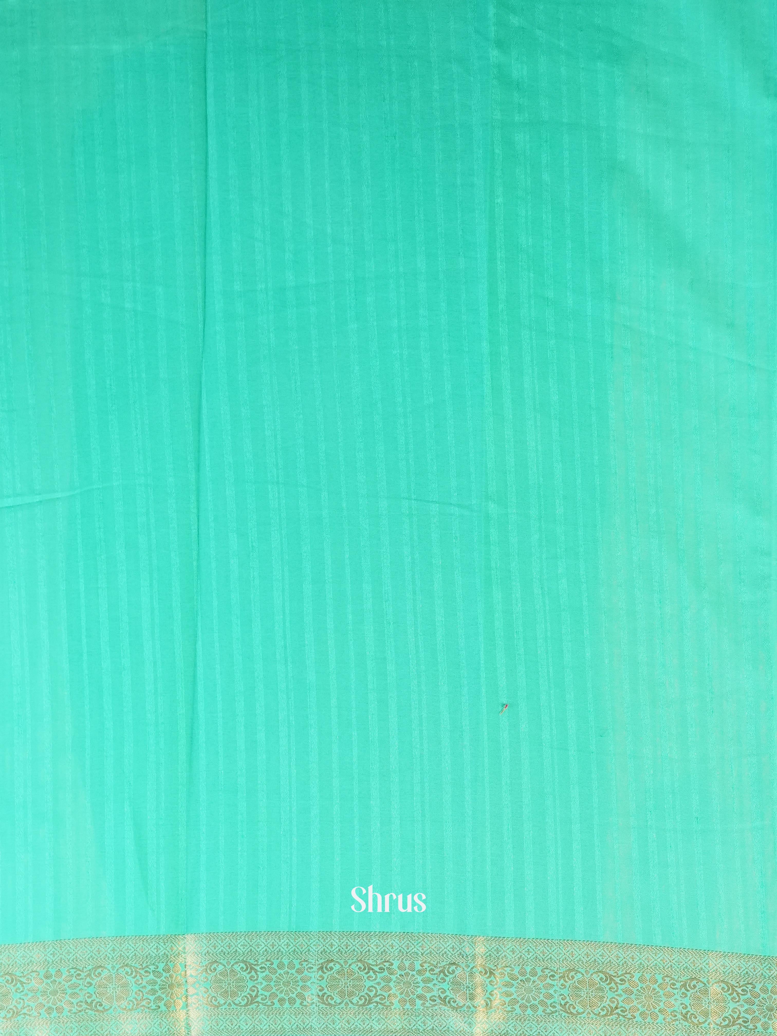 Teal Green - Semi Mysoresilk Saree - Shop on Shrus.com