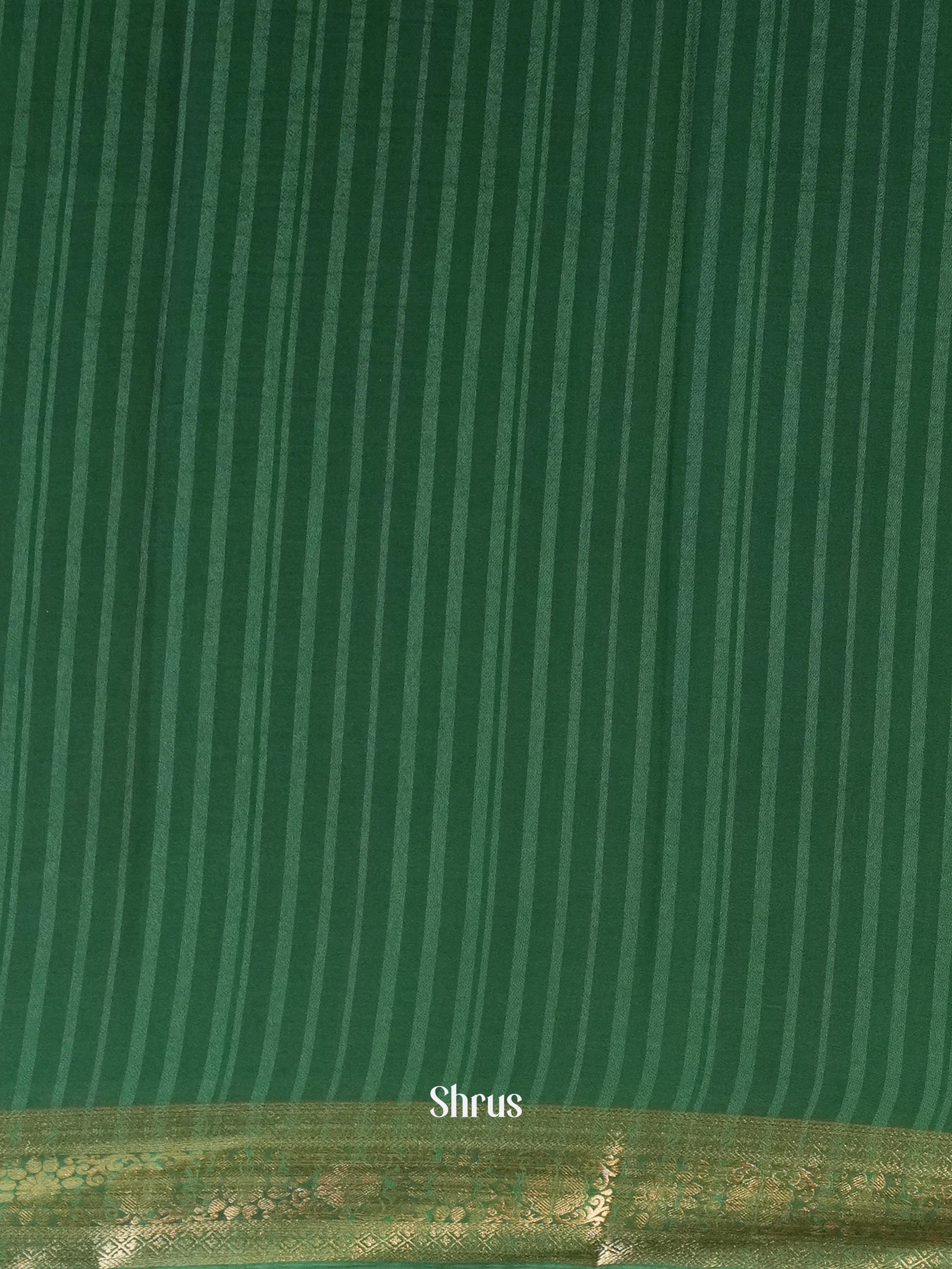 Green - Semi Mysoresilk Saree - Shop on Shrus.com