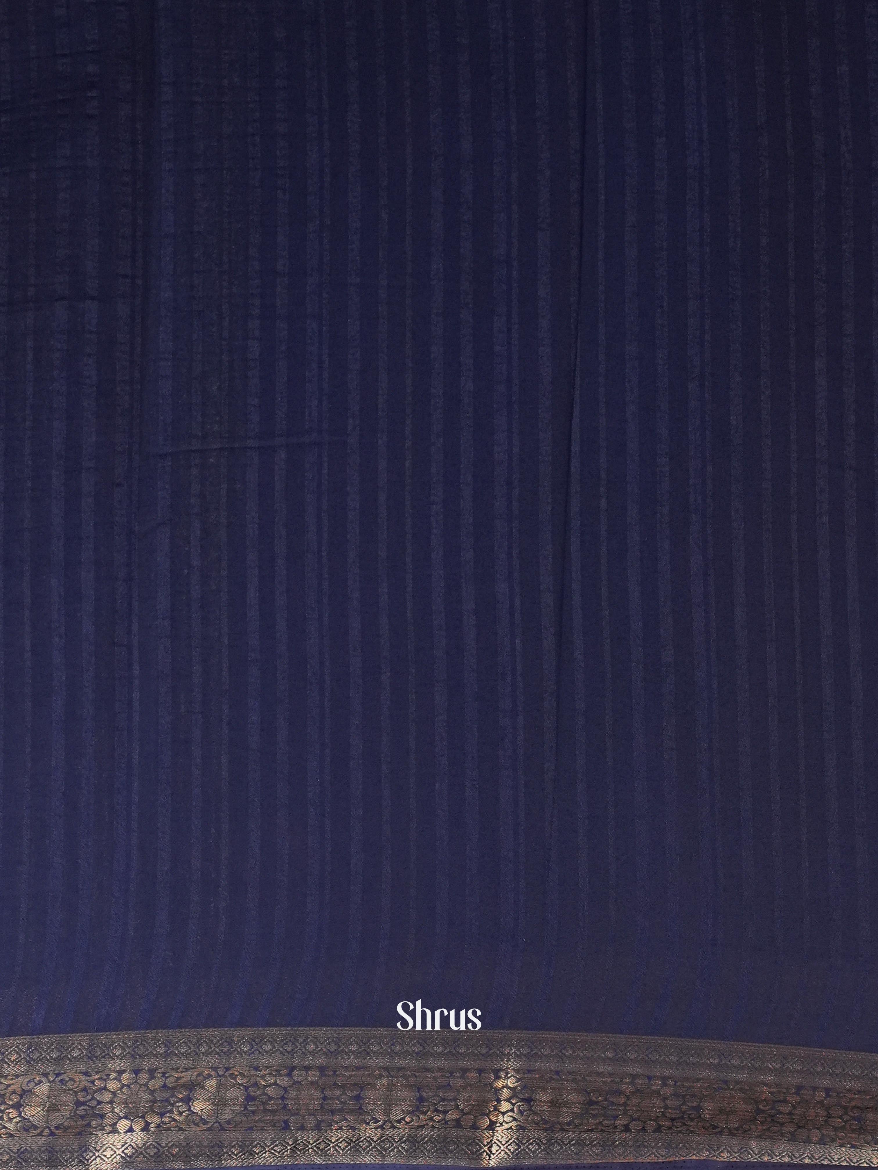 Blue - Semi Mysoresilk Saree - Shop on Shrus.com