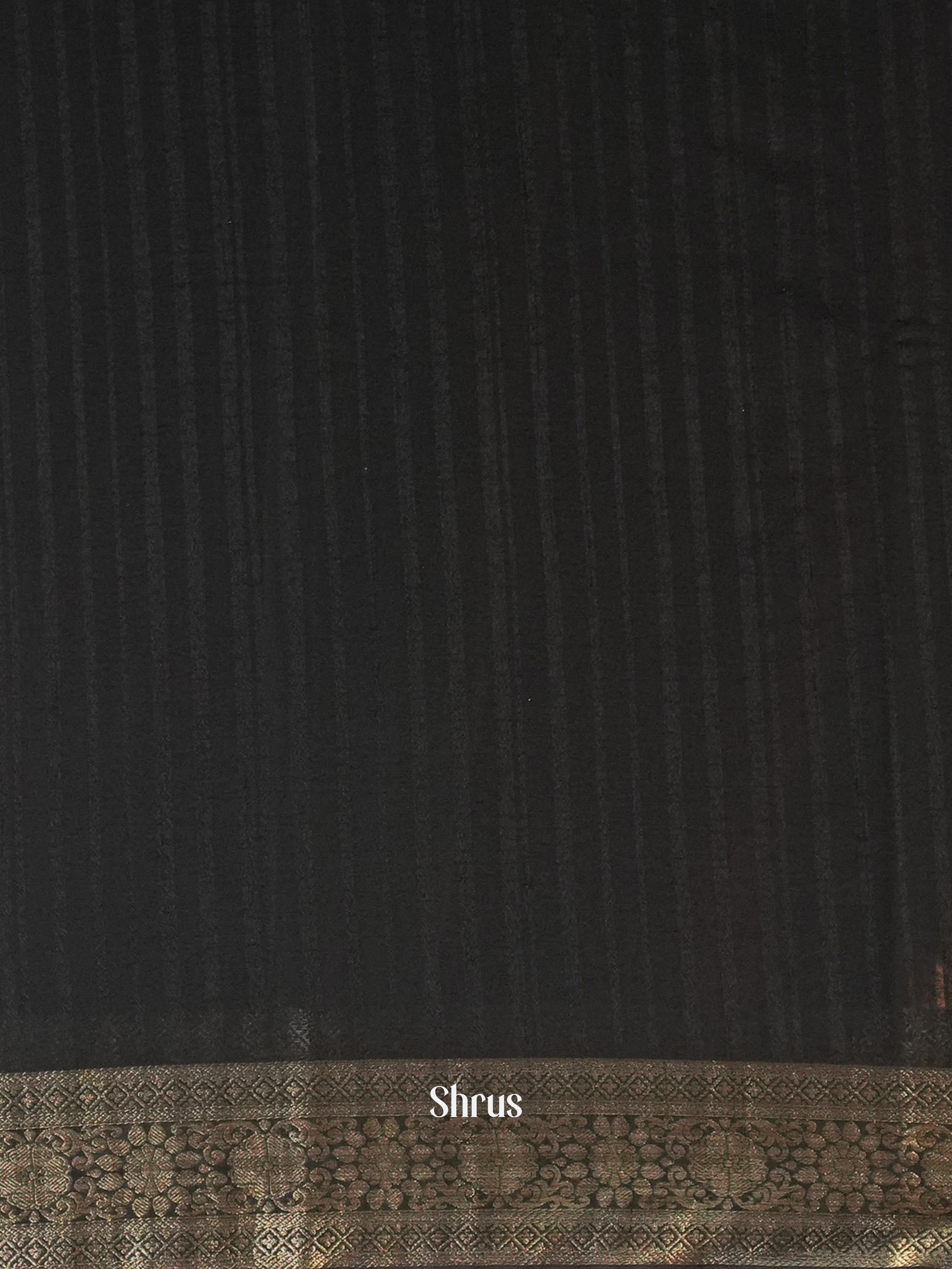 Black - Semi Mysoresilk Saree - Shop on Shrus.com