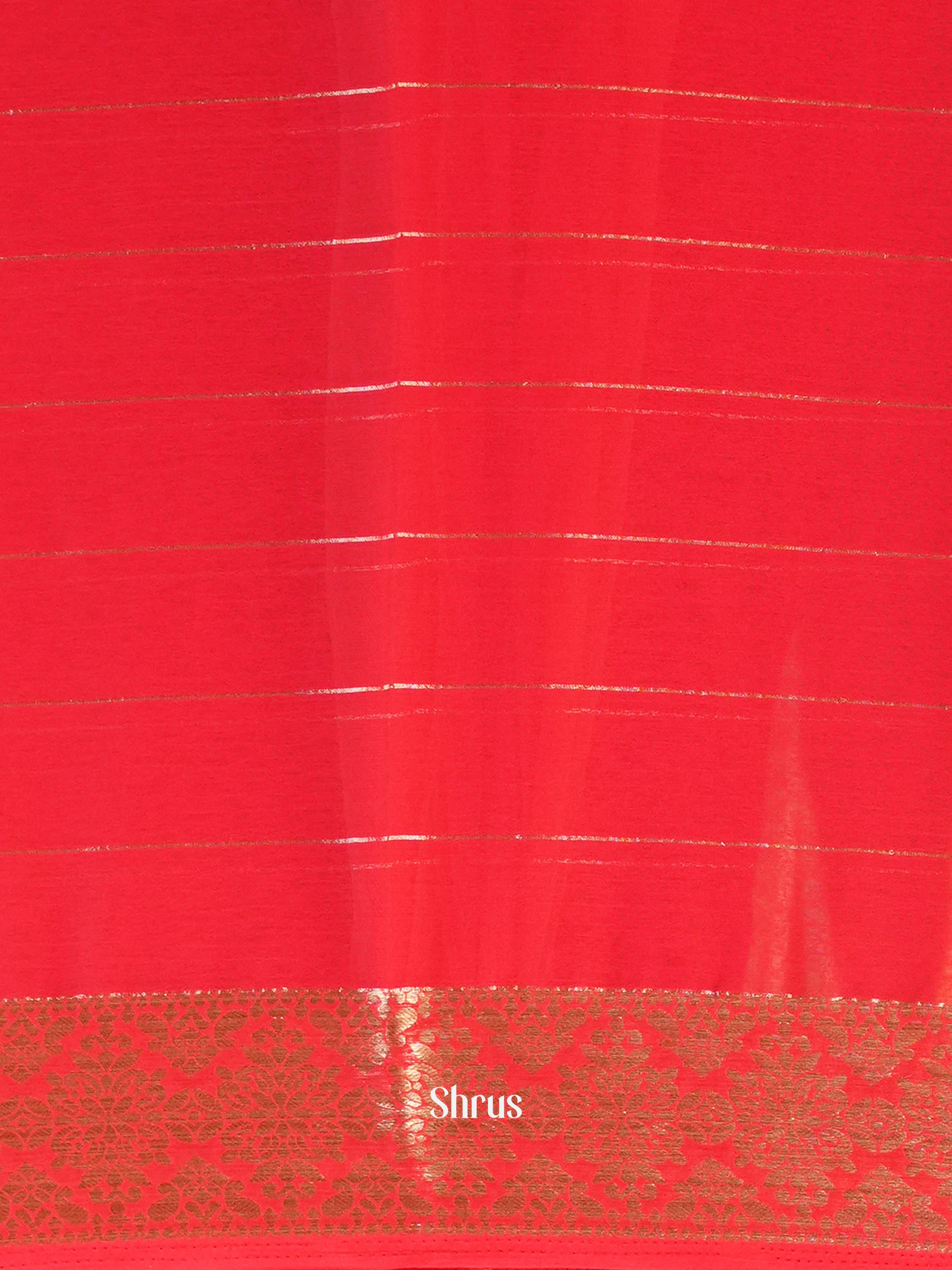 Red - Semi Mysoresilk Saree - Shop on Shrus.com