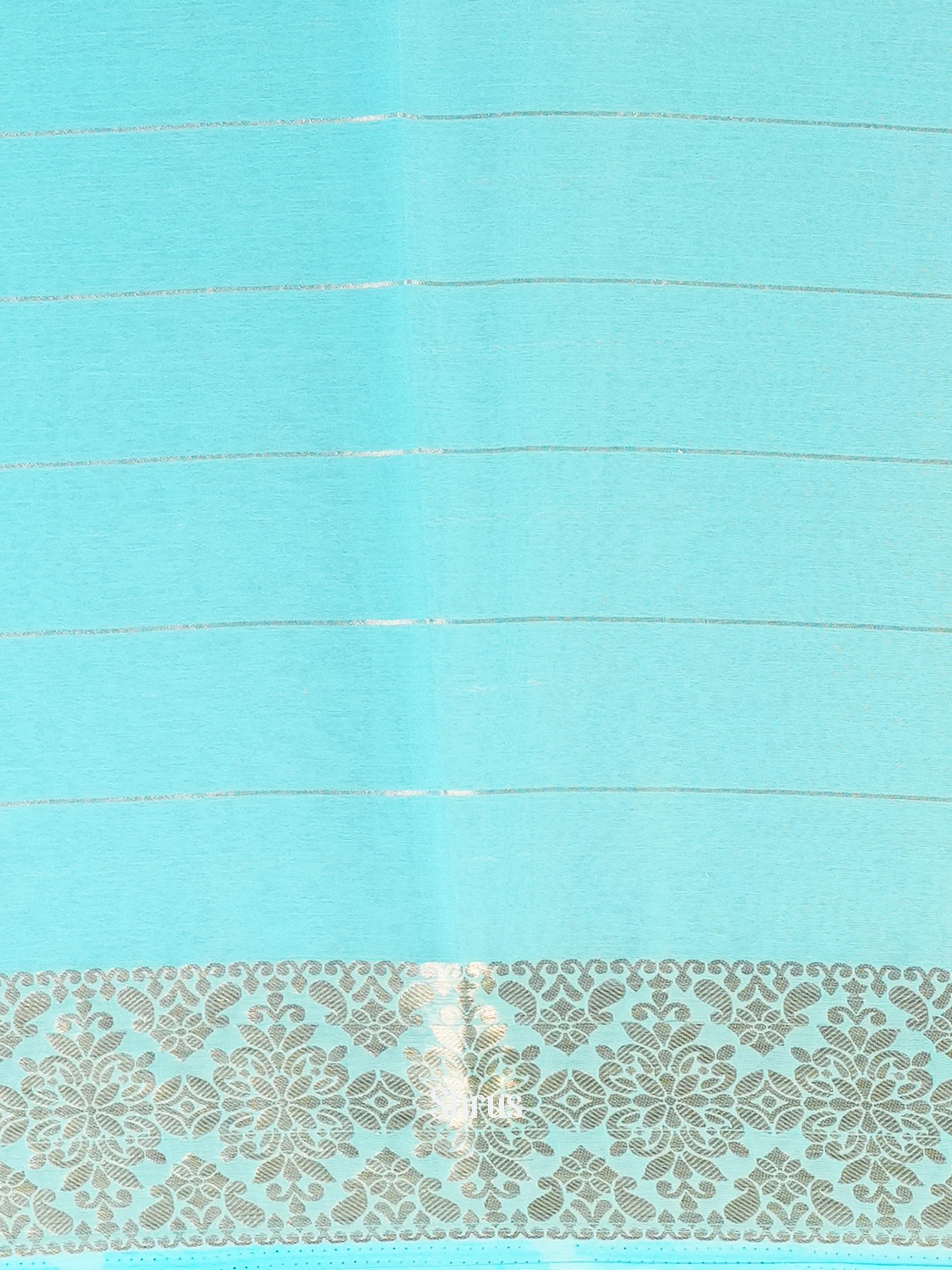 Lite Blue- Semi Mysoresilk Saree - Shop on Shrus.com