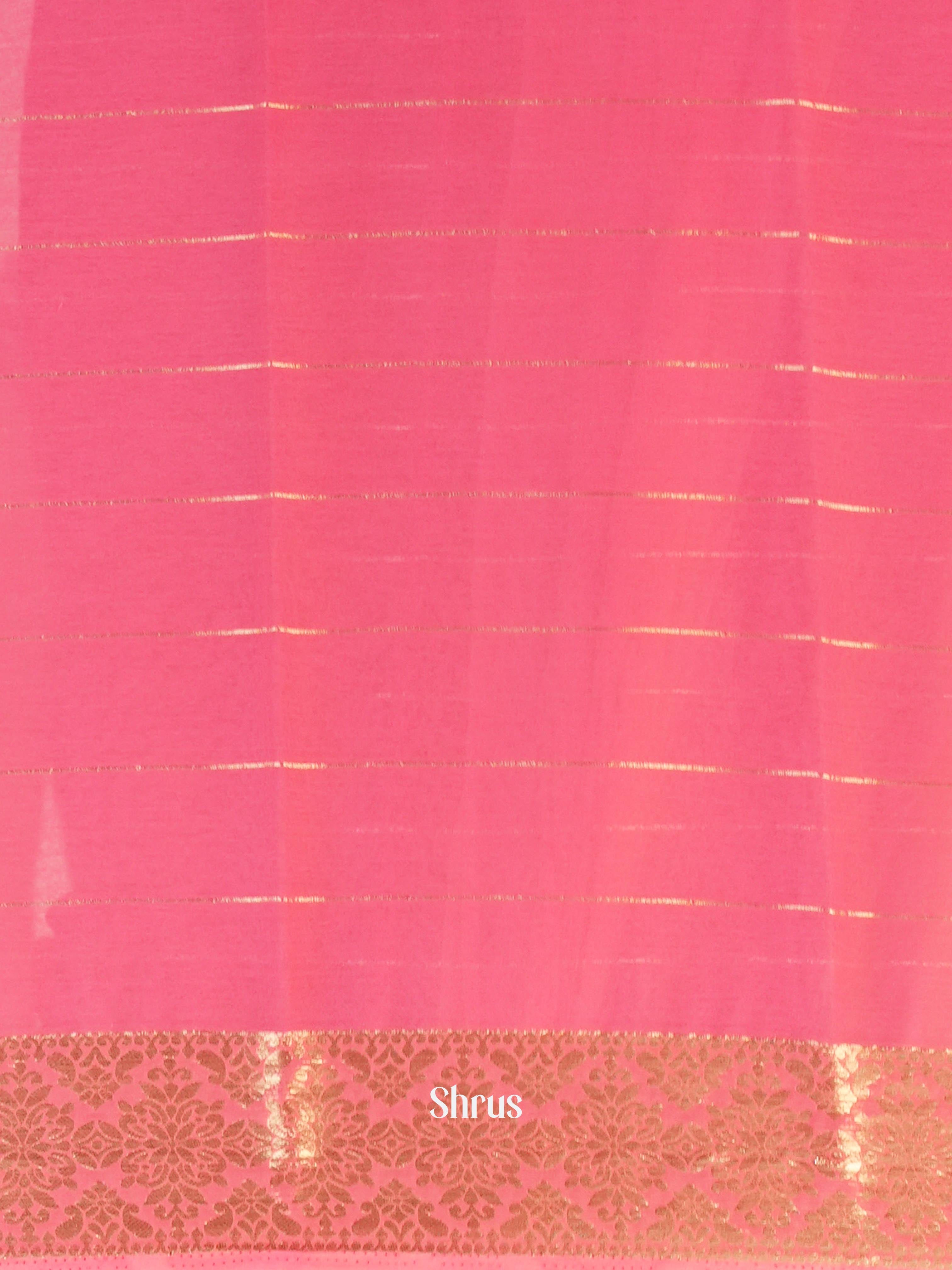 Pink - Semi Mysoresilk Saree - Shop on Shrus.com