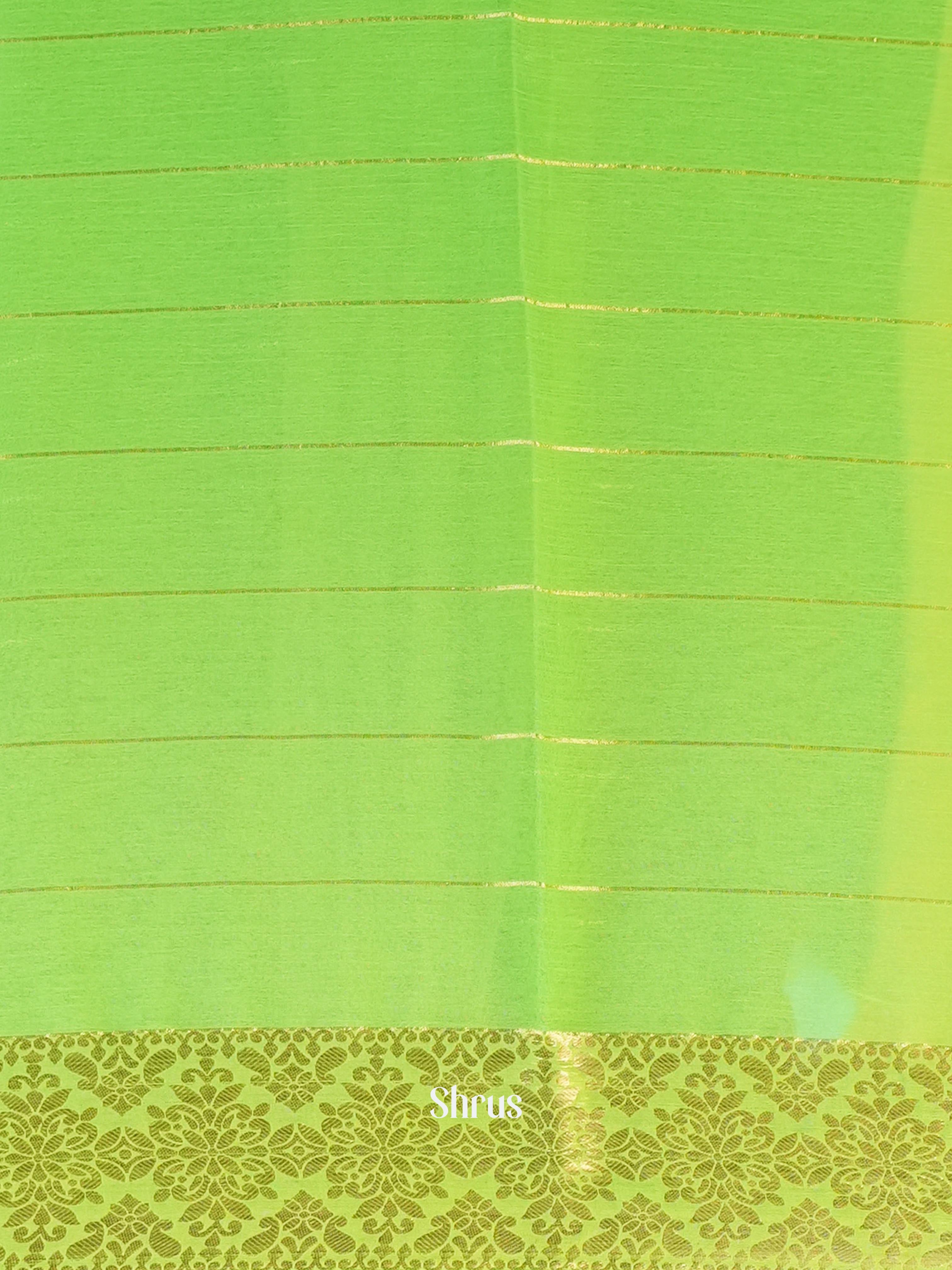 Pastel Green- Semi Mysoresilk Saree - Shop on Shrus.com