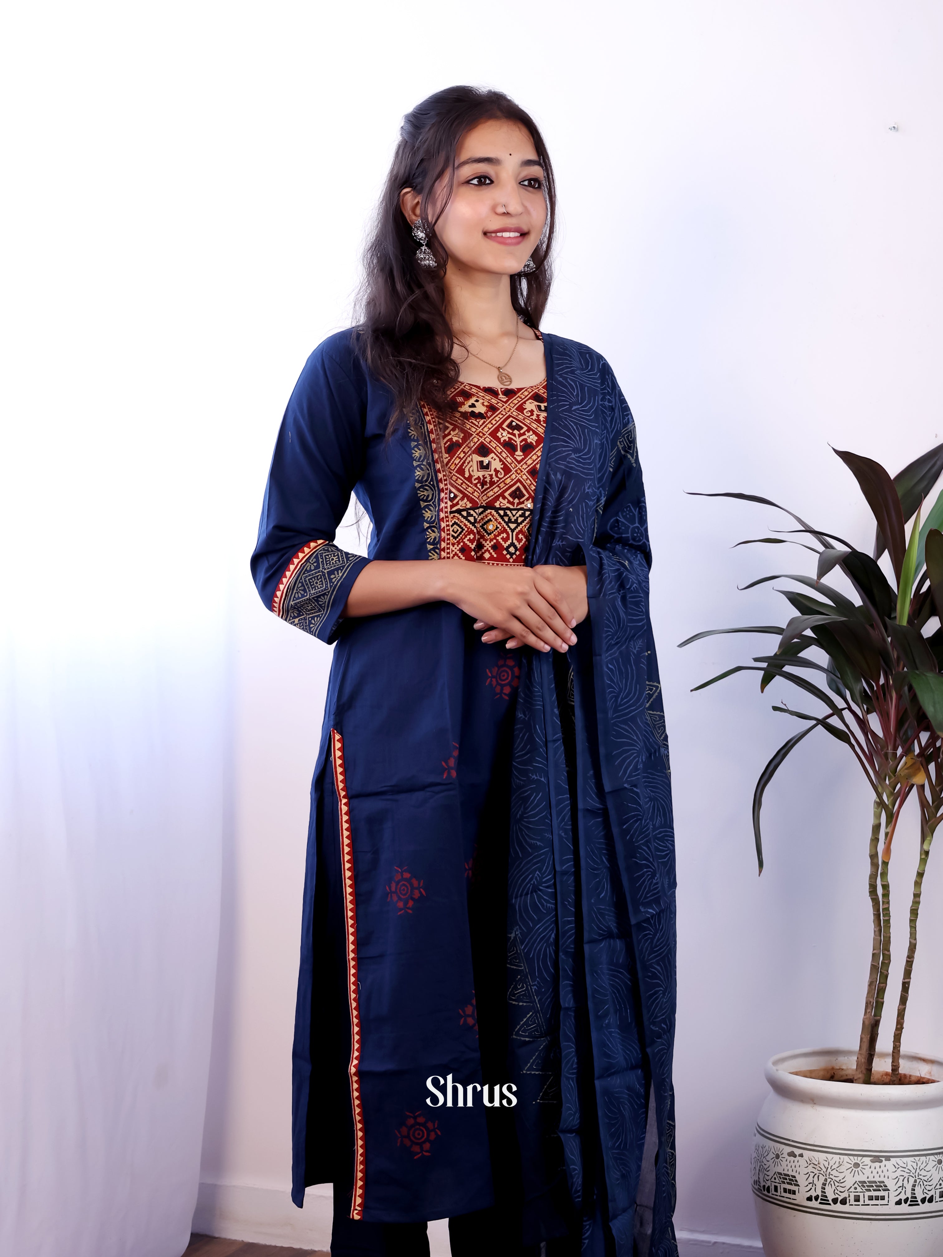 Blue - 3pc Readymade Suits - Shop on Shrus.com