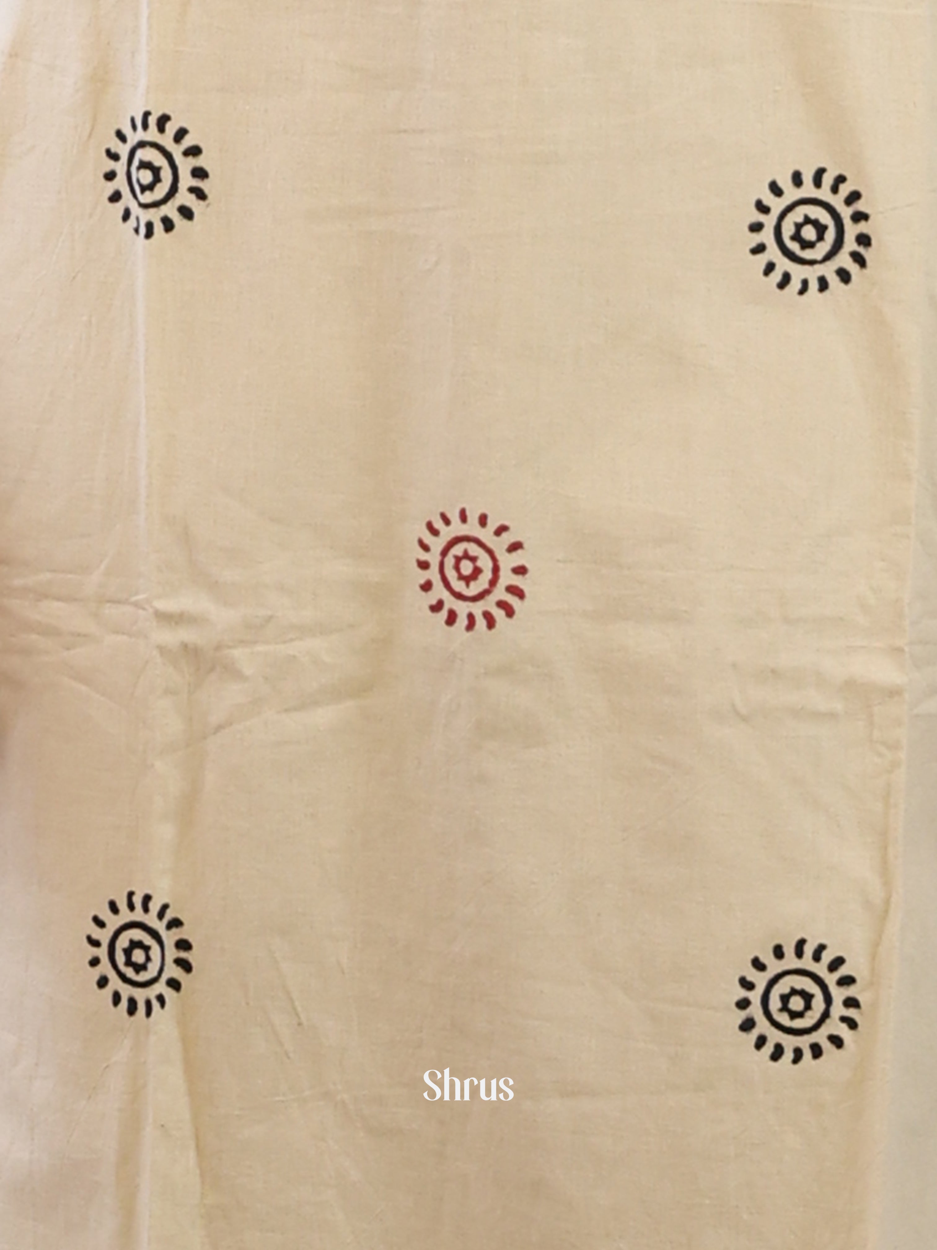 Cream & Maroon-3pc cotton Readymade Suits - Shop on Shrus.com