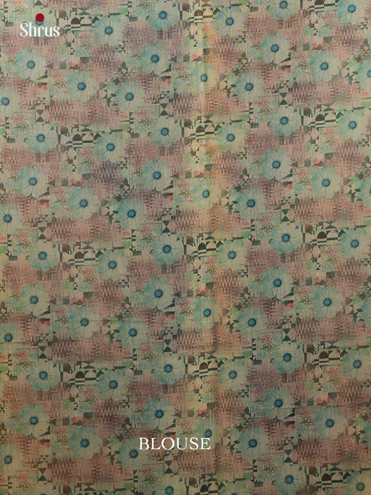 Gold & Blue - Semi Jute Saree - Shop on Shrus.com