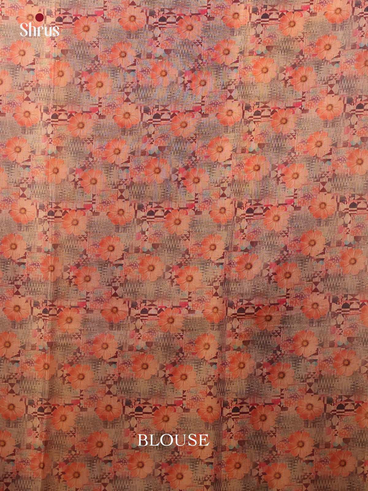 Gold & Orange - Semi Jute Saree - Shop on Shrus.com