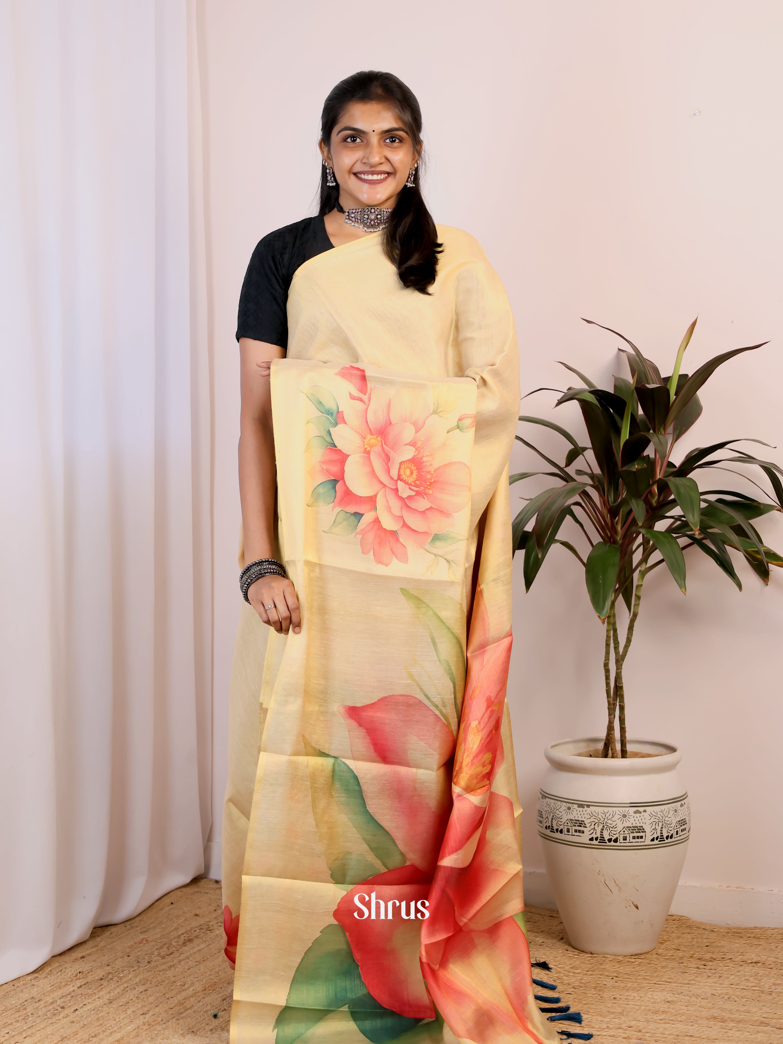 CIS17232 - Semi Dola silk Saree - Shop on Shrus.com