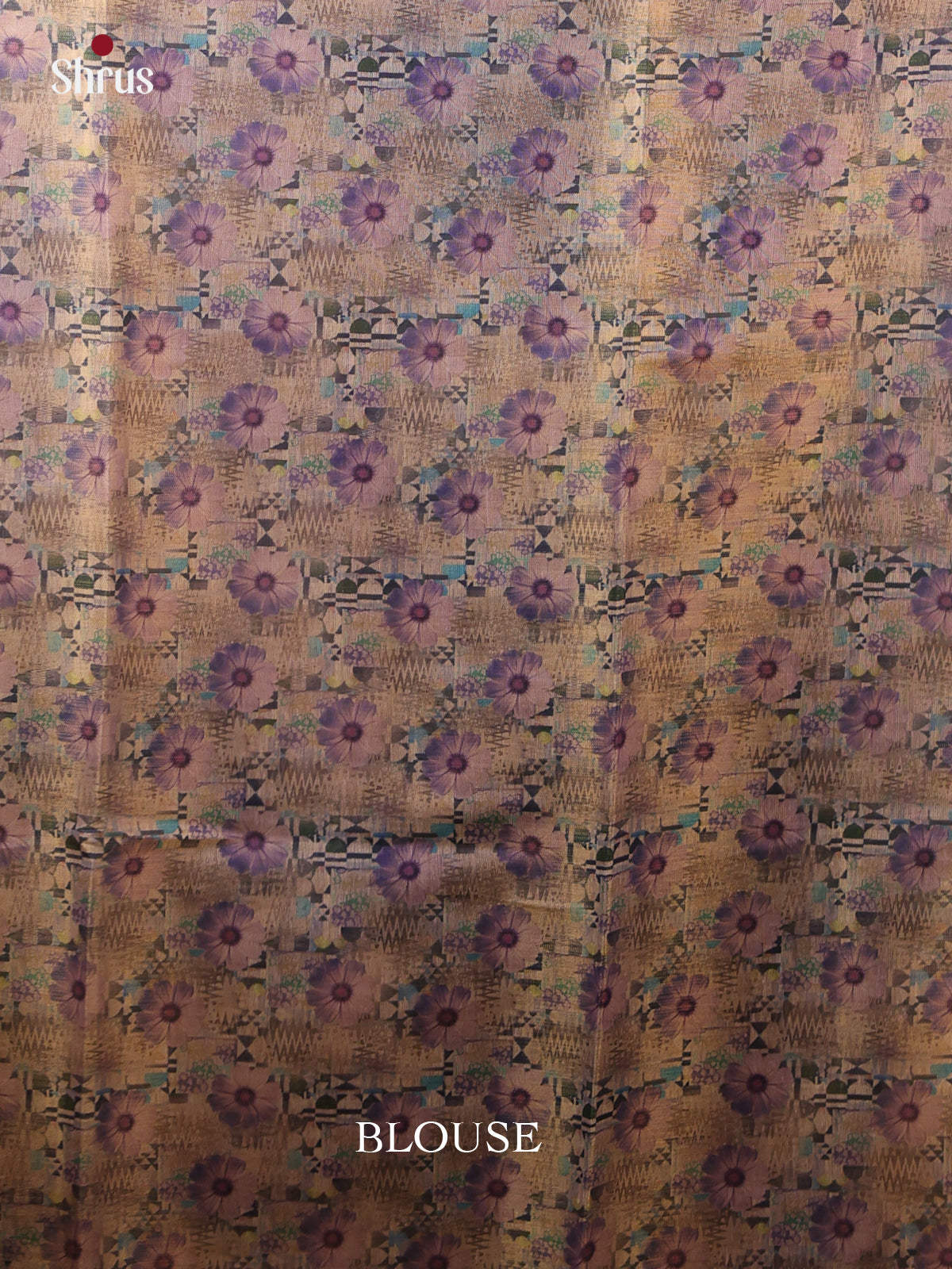 Gold & Violet - Semi Jute Saree - Shop on Shrus.com