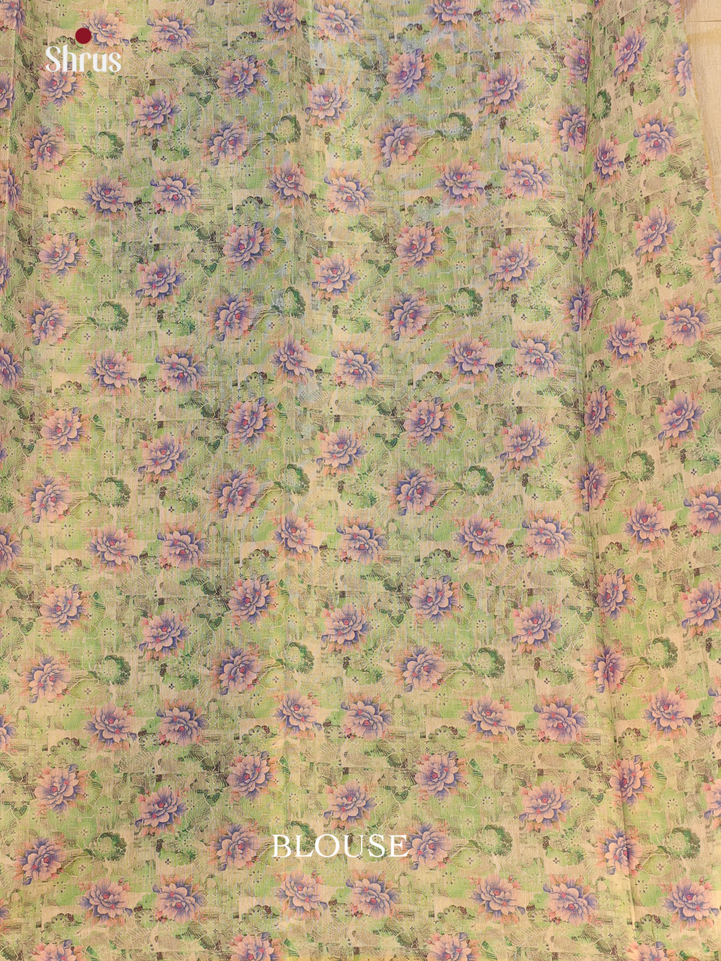 Gold & Blue - Semi Jute Saree - Shop on Shrus.com