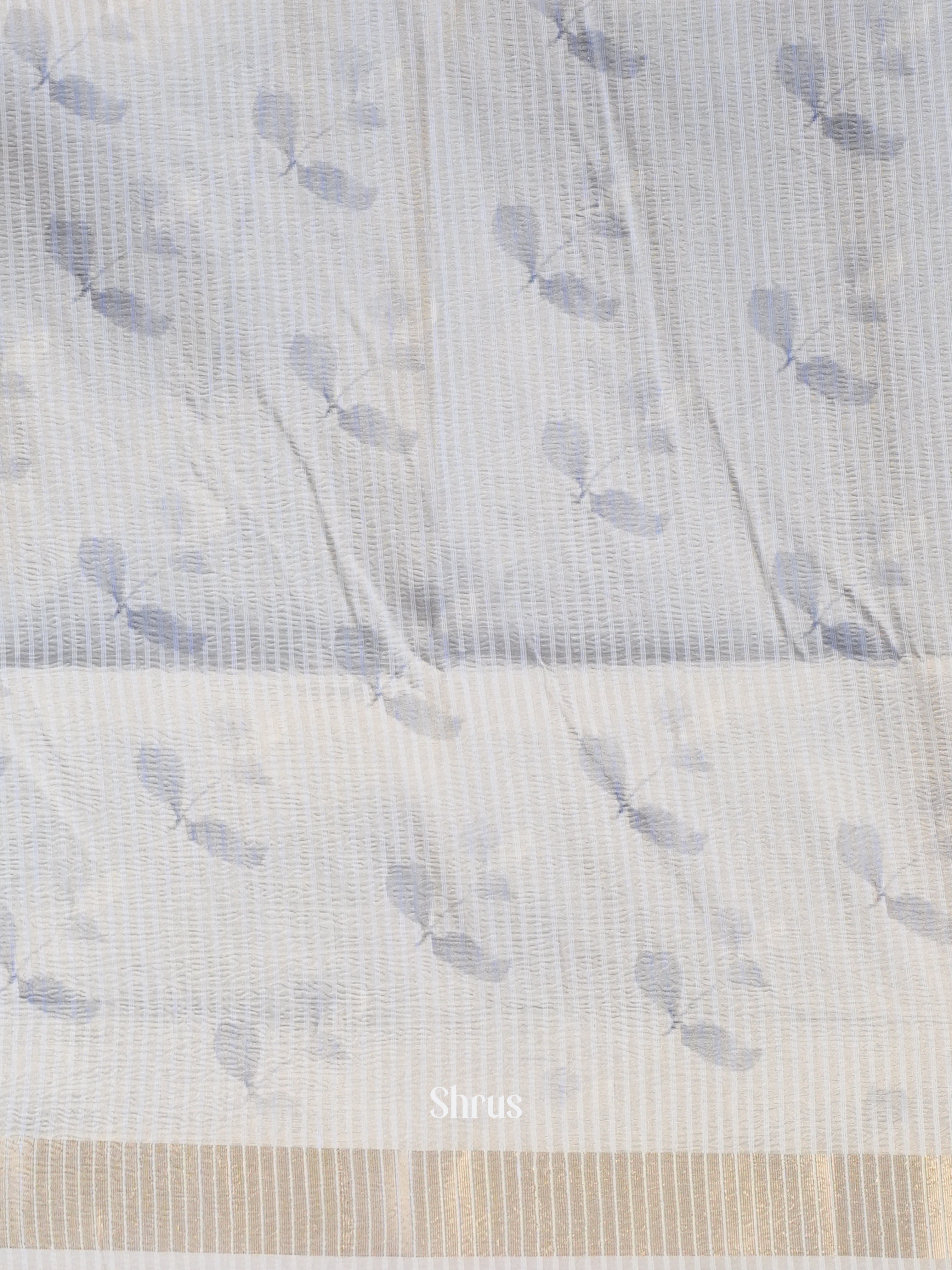 Grey- Bamboo silk Saree - Shop on Shrus.com