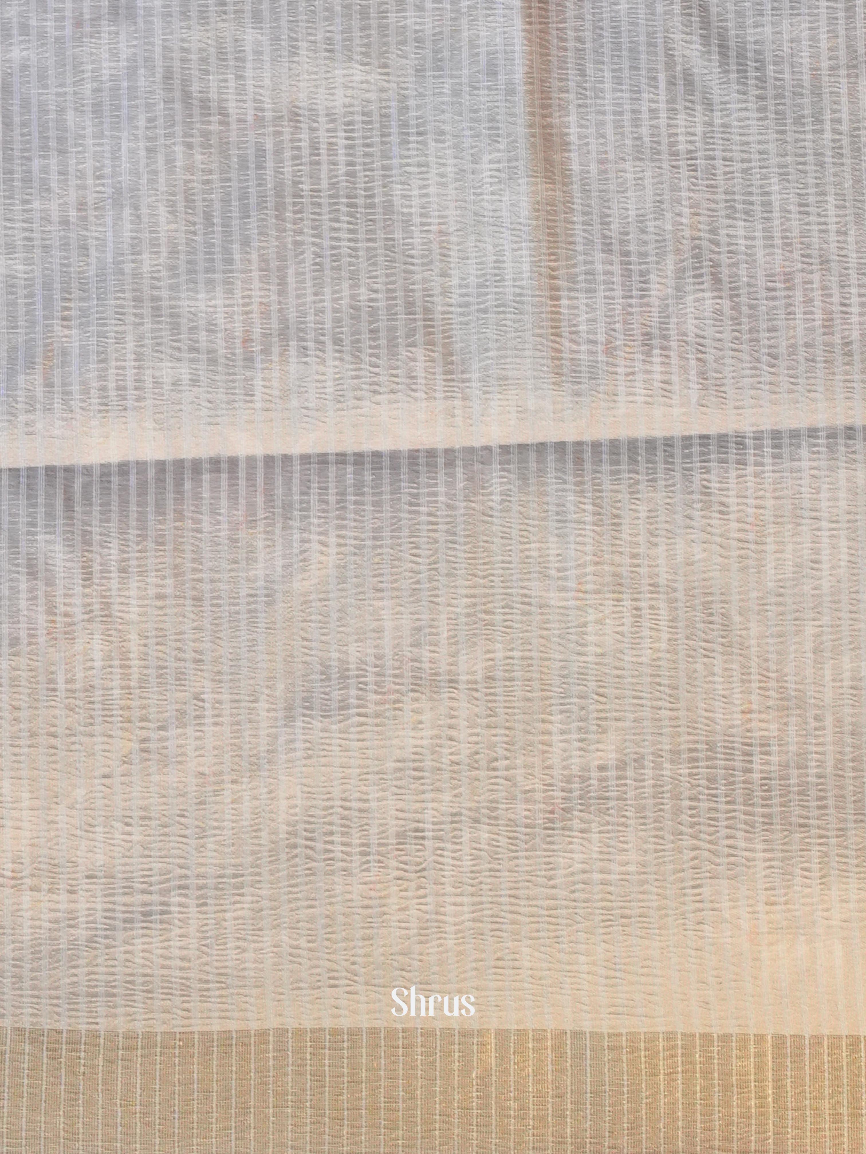 Grey - Bamboo Silk Saree - Shop on Shrus.com