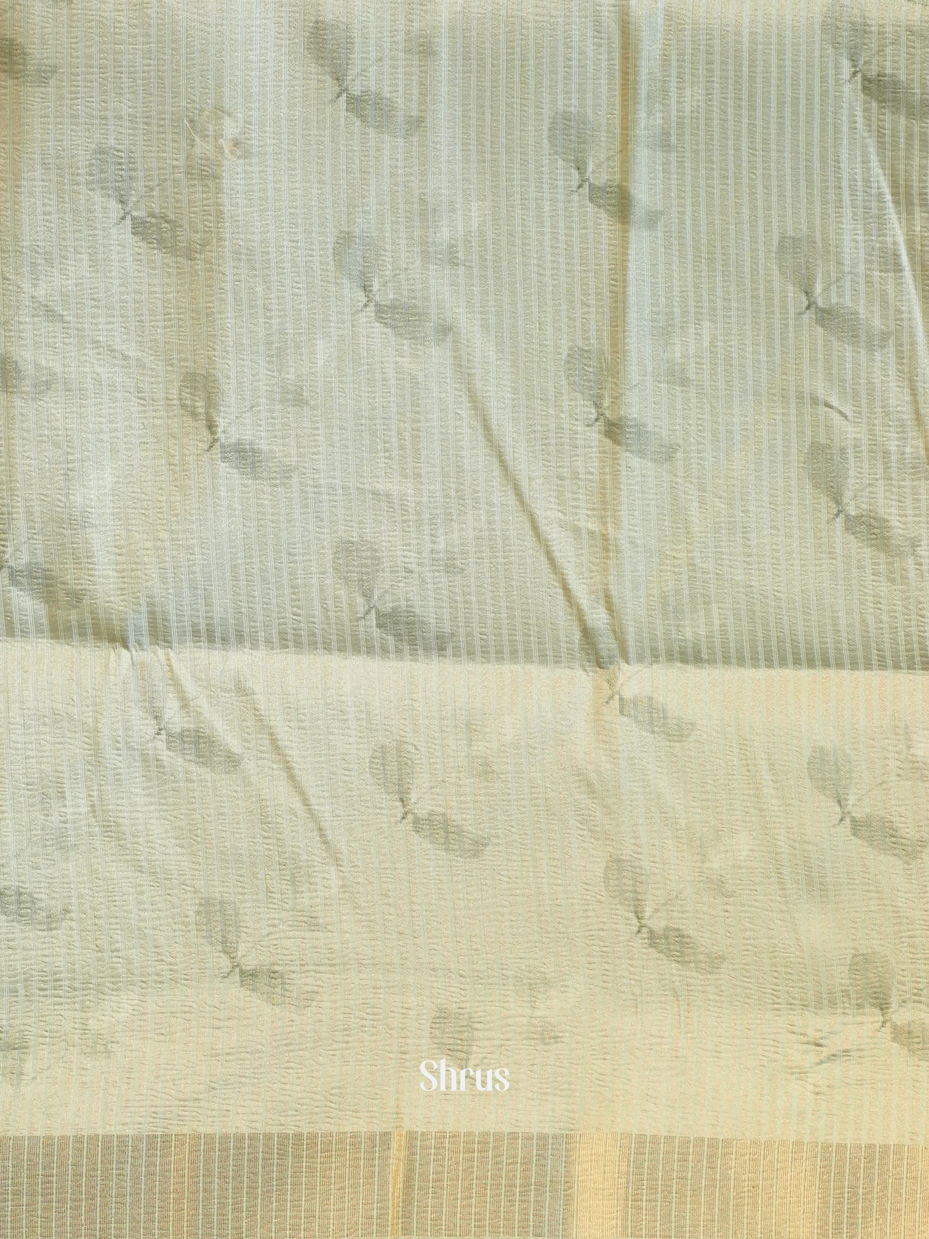 Peach & Green - Bamboo Silk Saree - Shop on Shrus.com