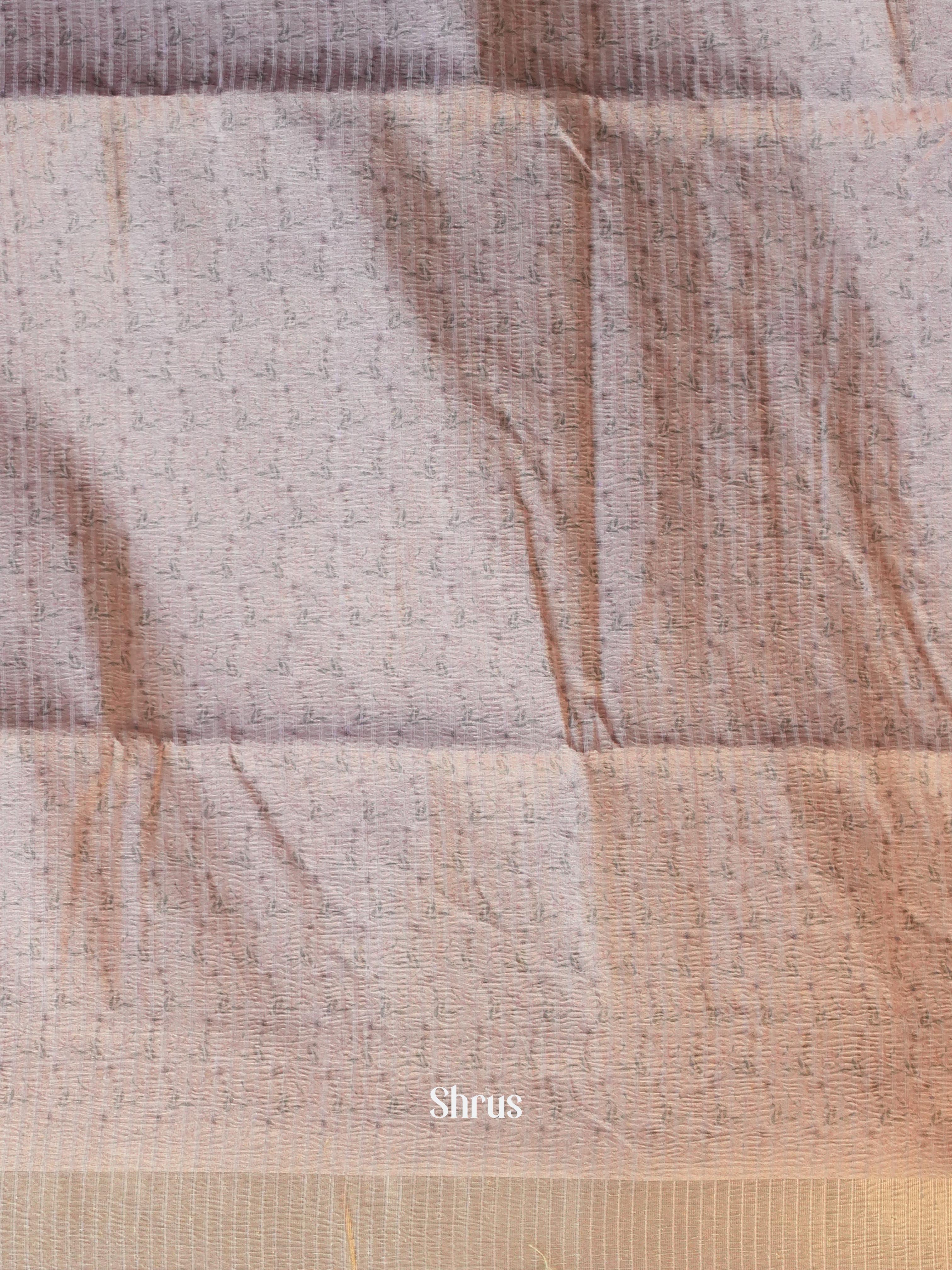 Grey - Bamboo Silk Saree - Shop on Shrus.com