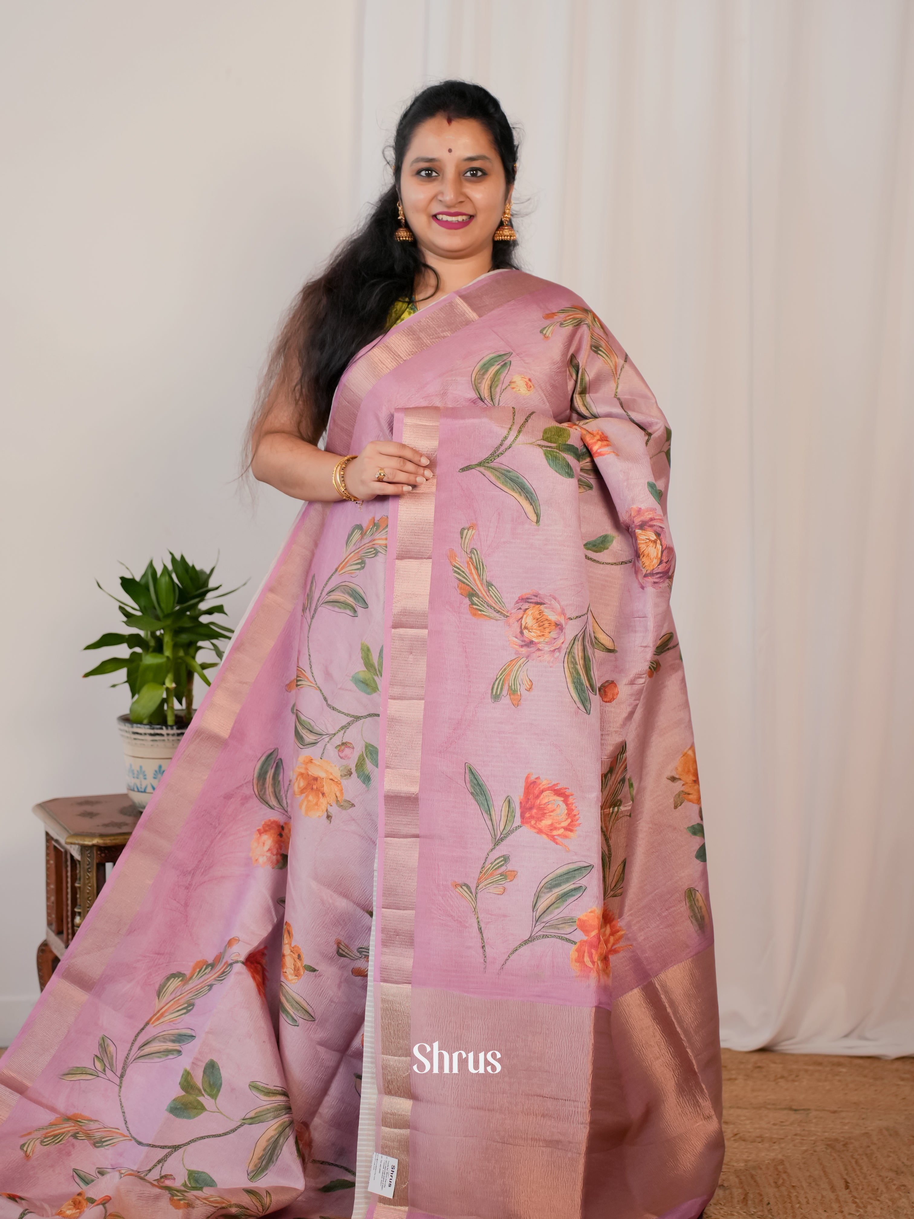 CIS17321- Bamboo silk Sare - Shop on Shrus.com