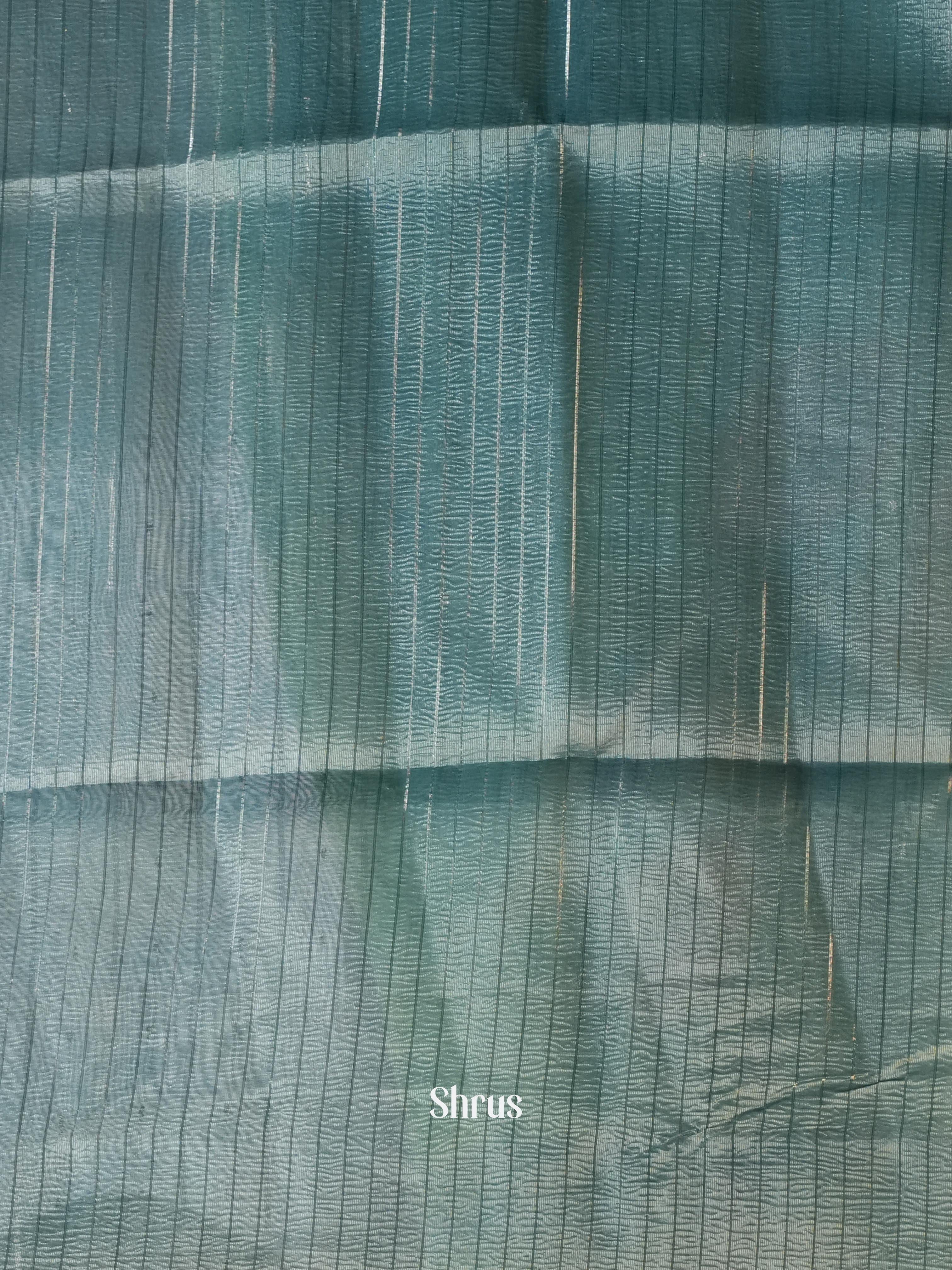 Blue - Bamboo Silk Saree - Shop on Shrus.com