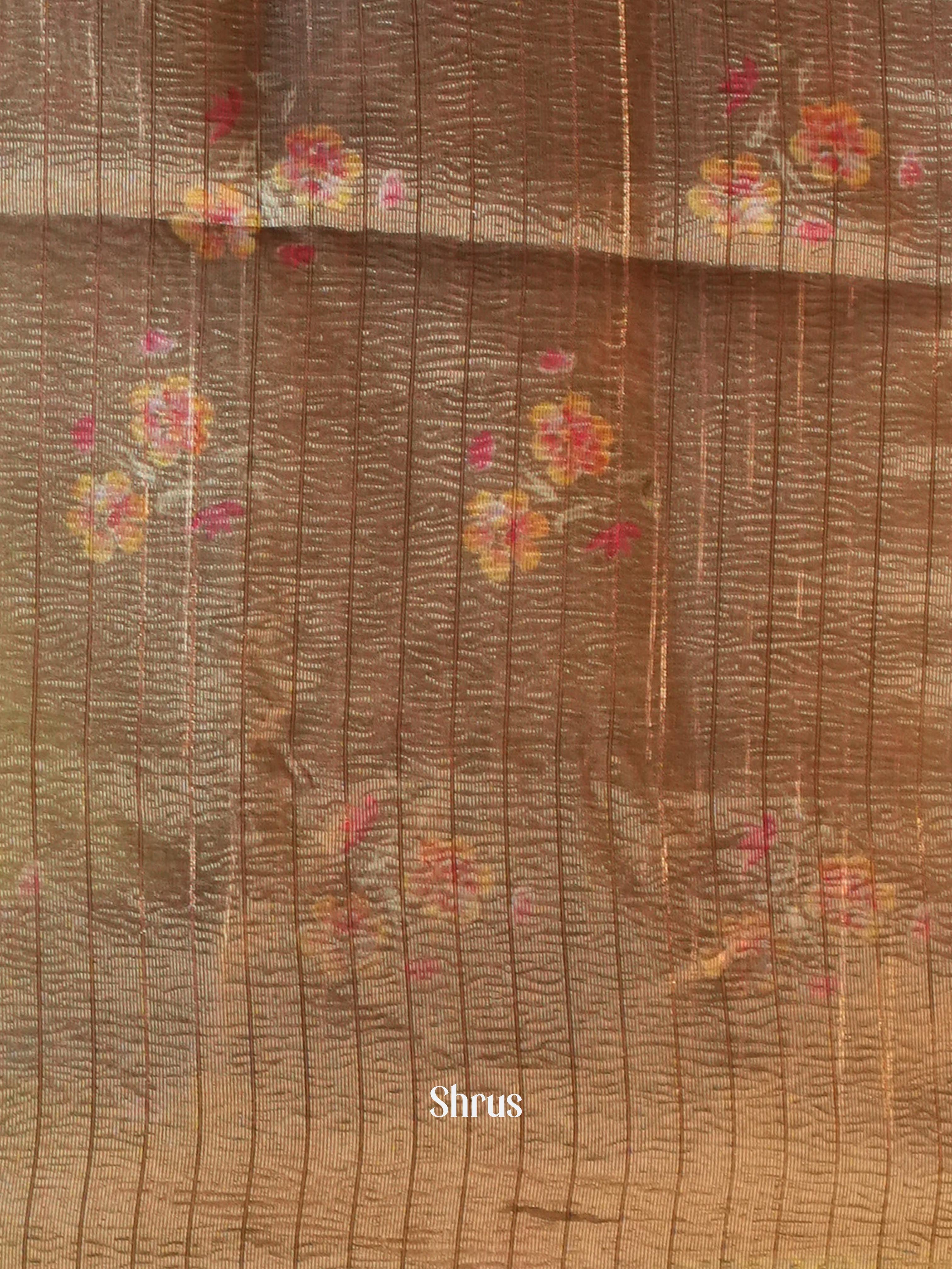 Grey - Bamboo Silk Saree - Shop on Shrus.com