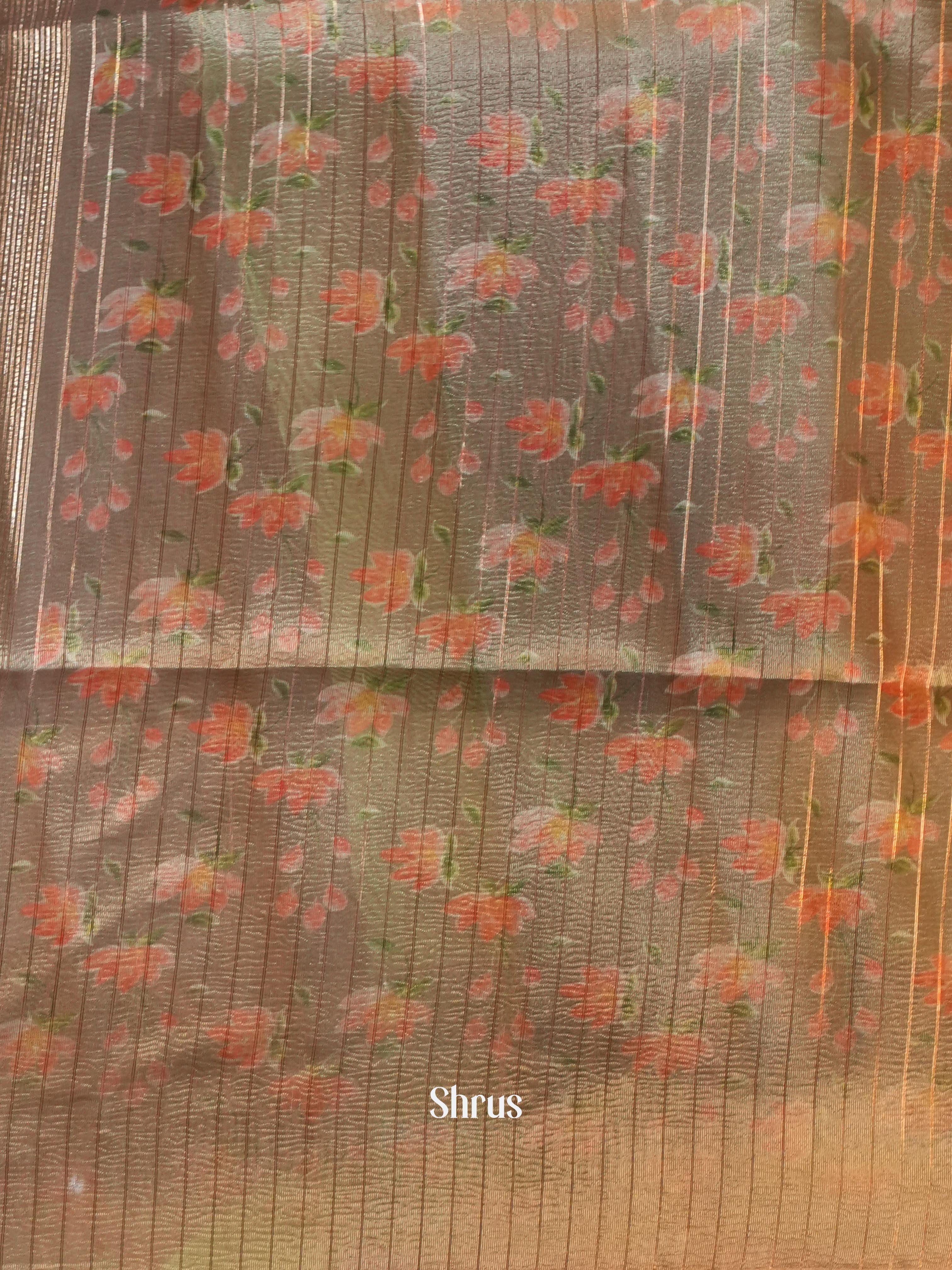 Grey - Bamboo Silk Saree - Shop on Shrus.com