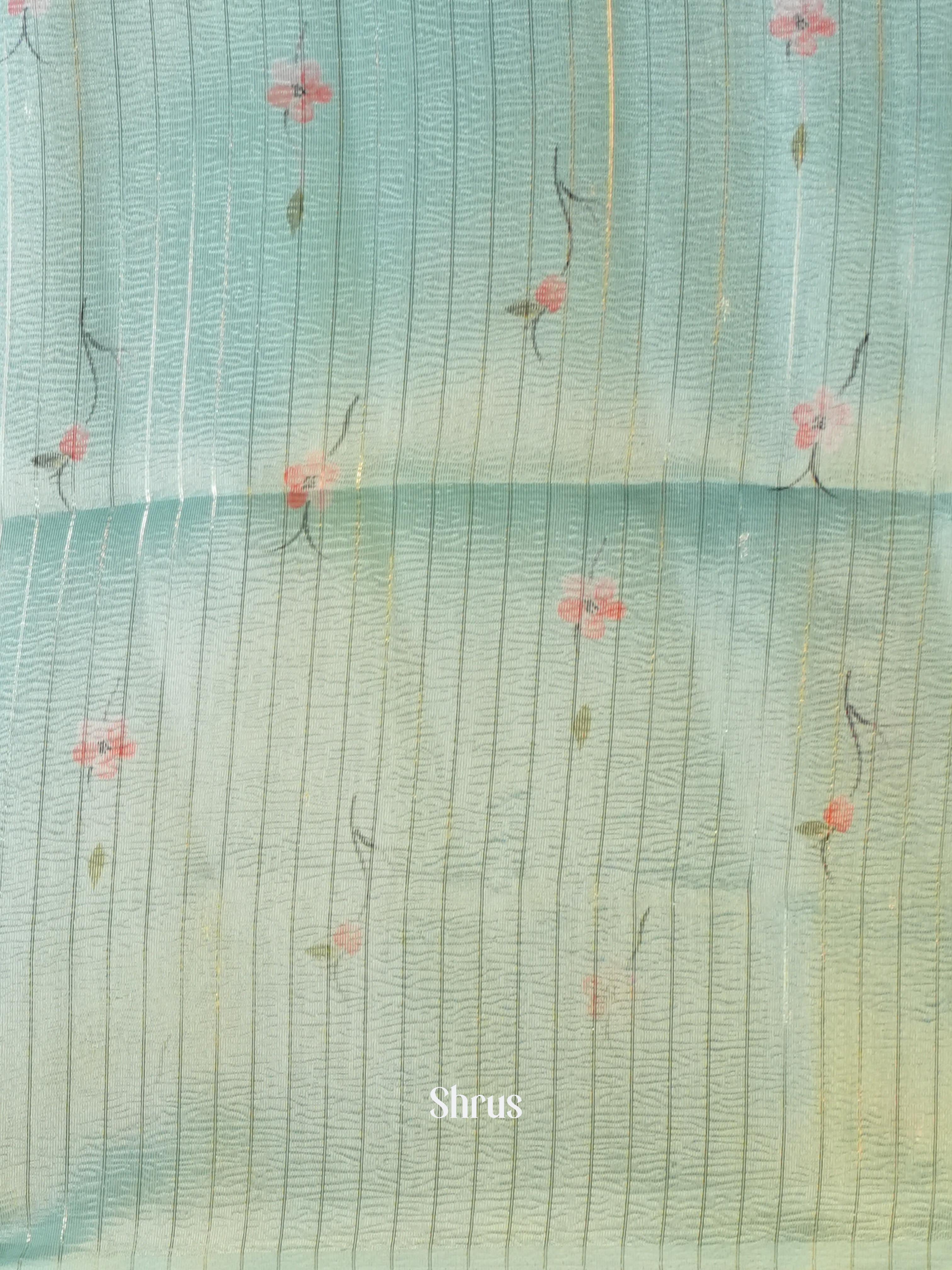 Green - Bamboo Silk Saree - Shop on Shrus.com