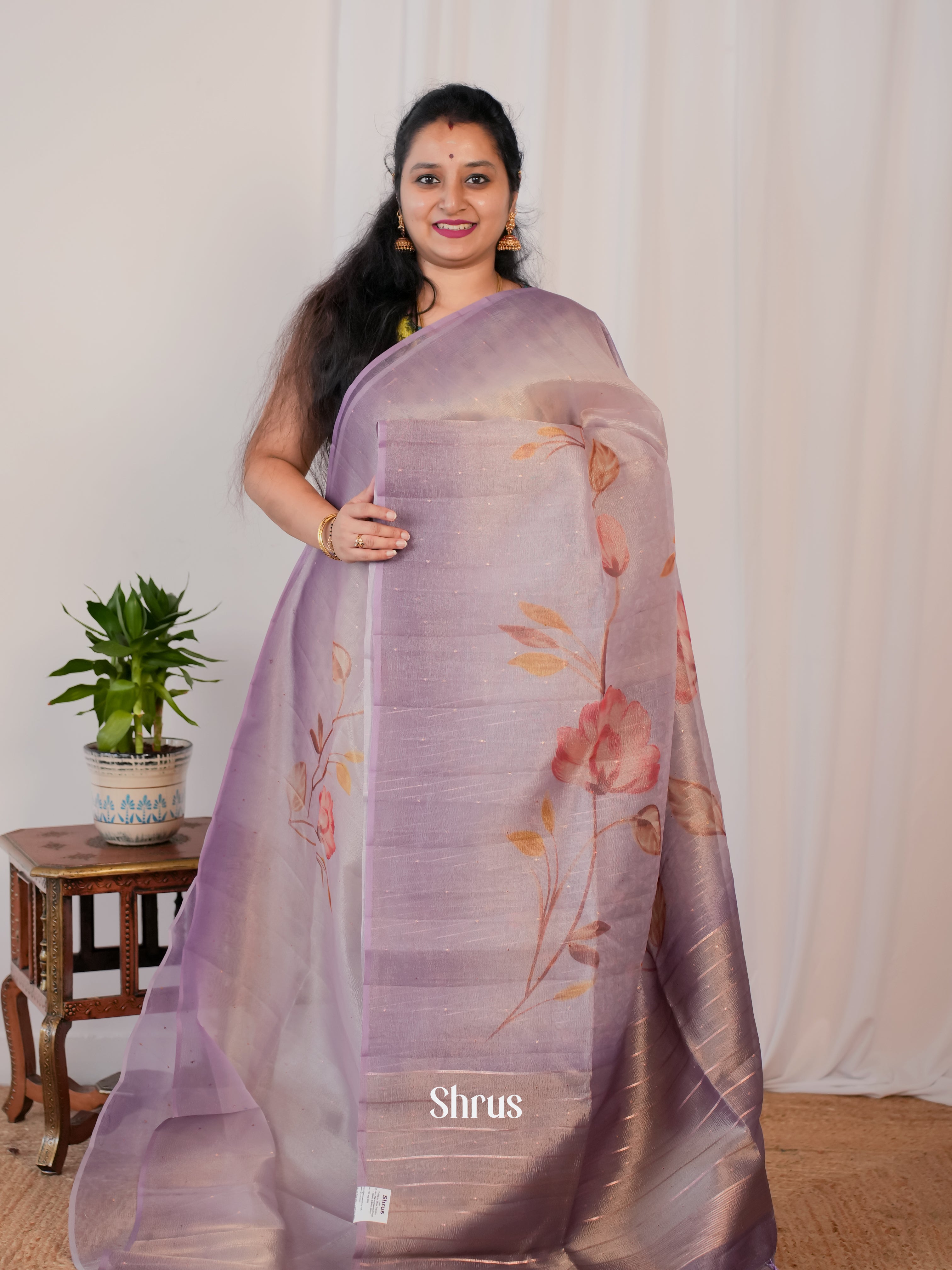 CIS17355- Bamboo silk Saree - Shop on Shrus.com