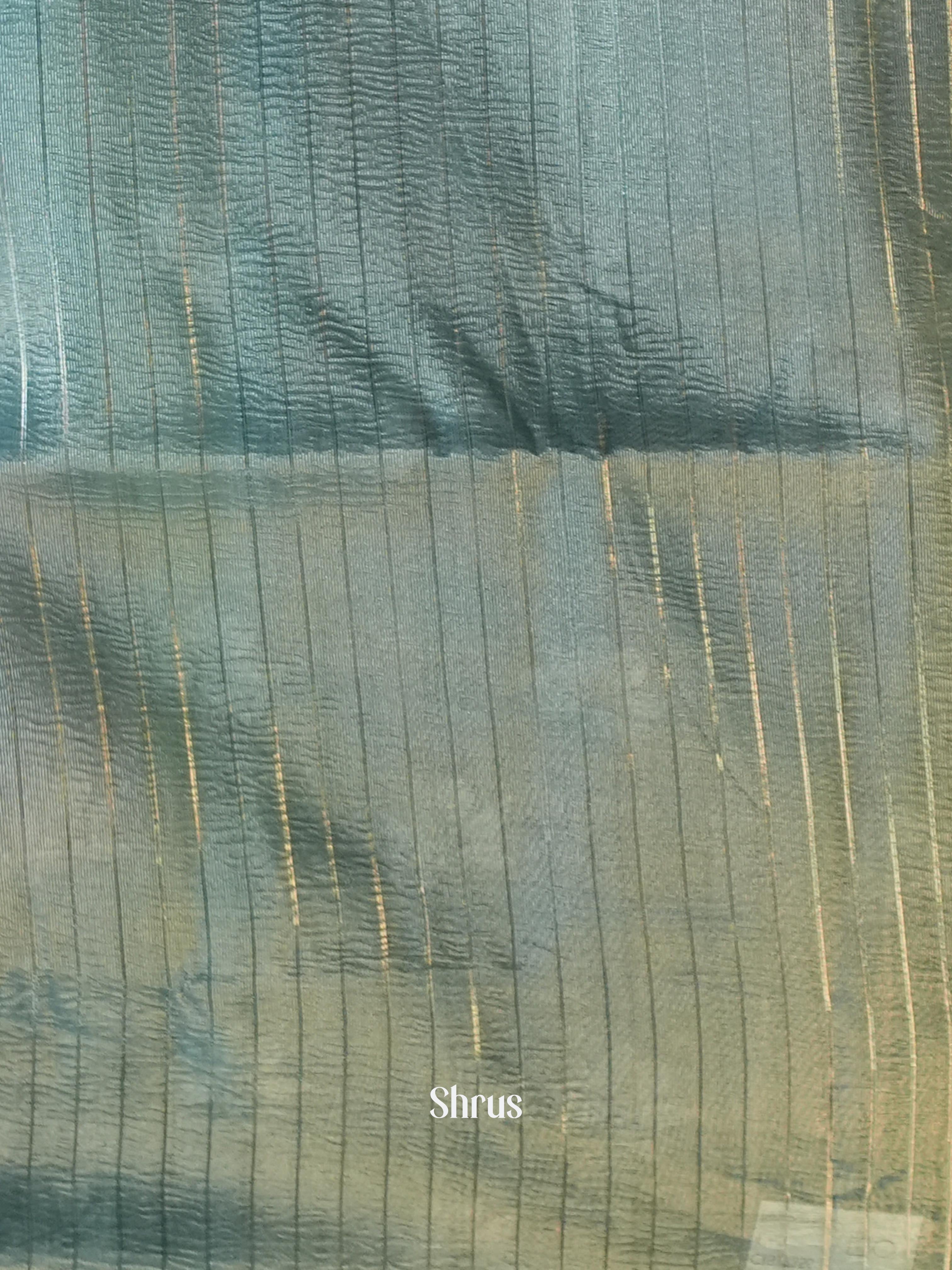 Blue - Bamboo Silk Saree - Shop on Shrus.com