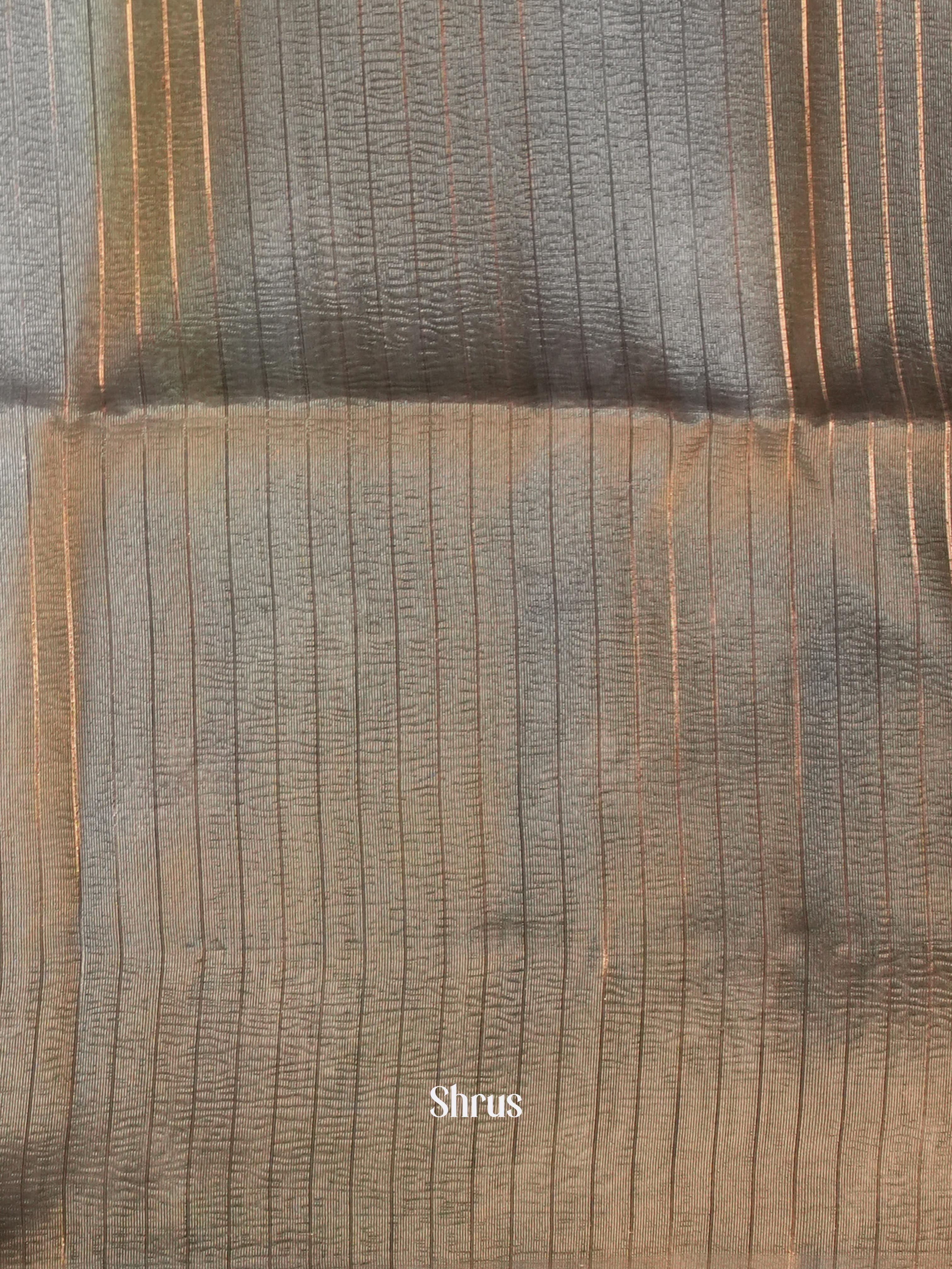 Grey - Bamboo Silk Saree - Shop on Shrus.com
