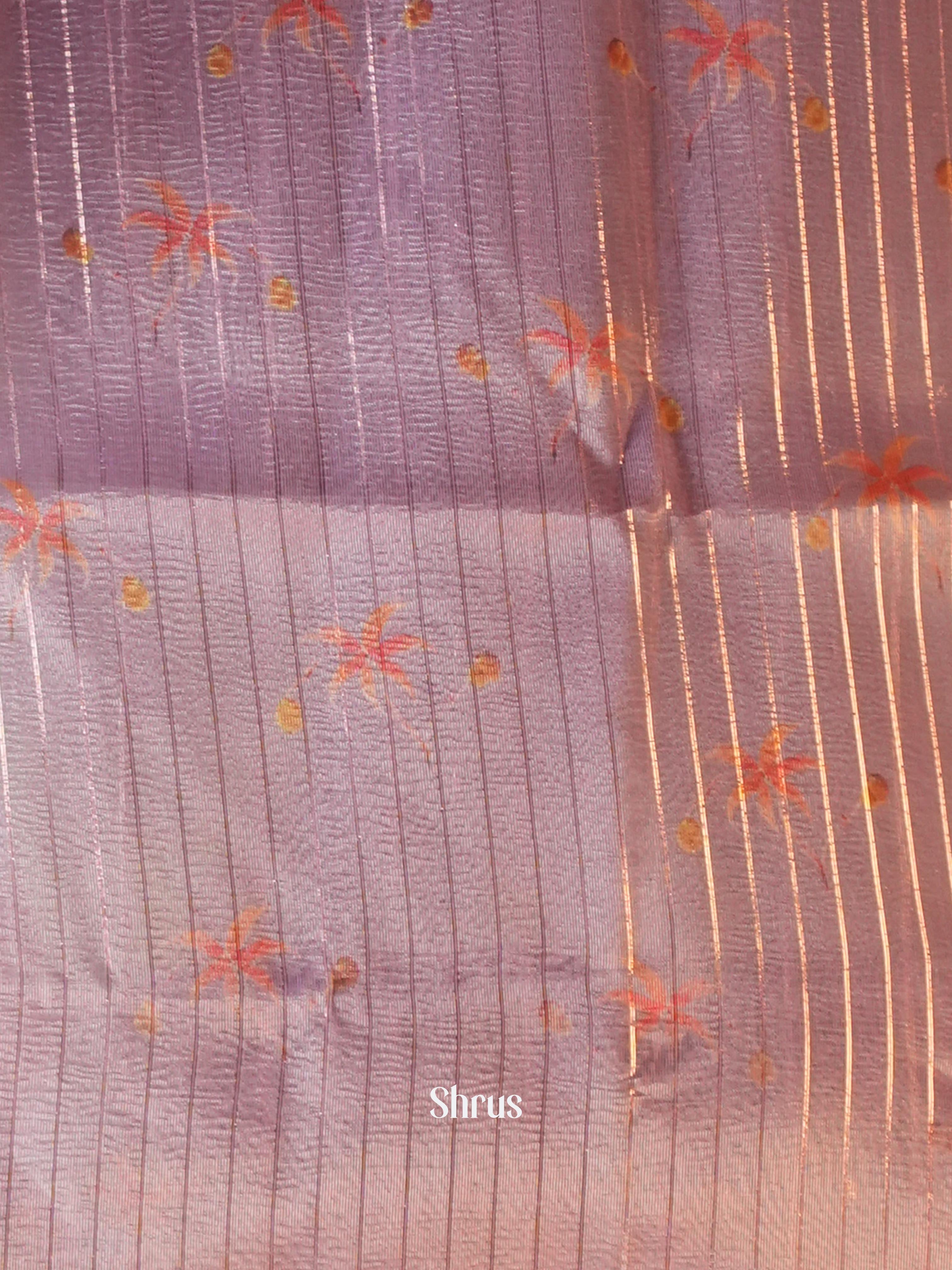 Purple - Bamboo Silk Saree - Shop on Shrus.com