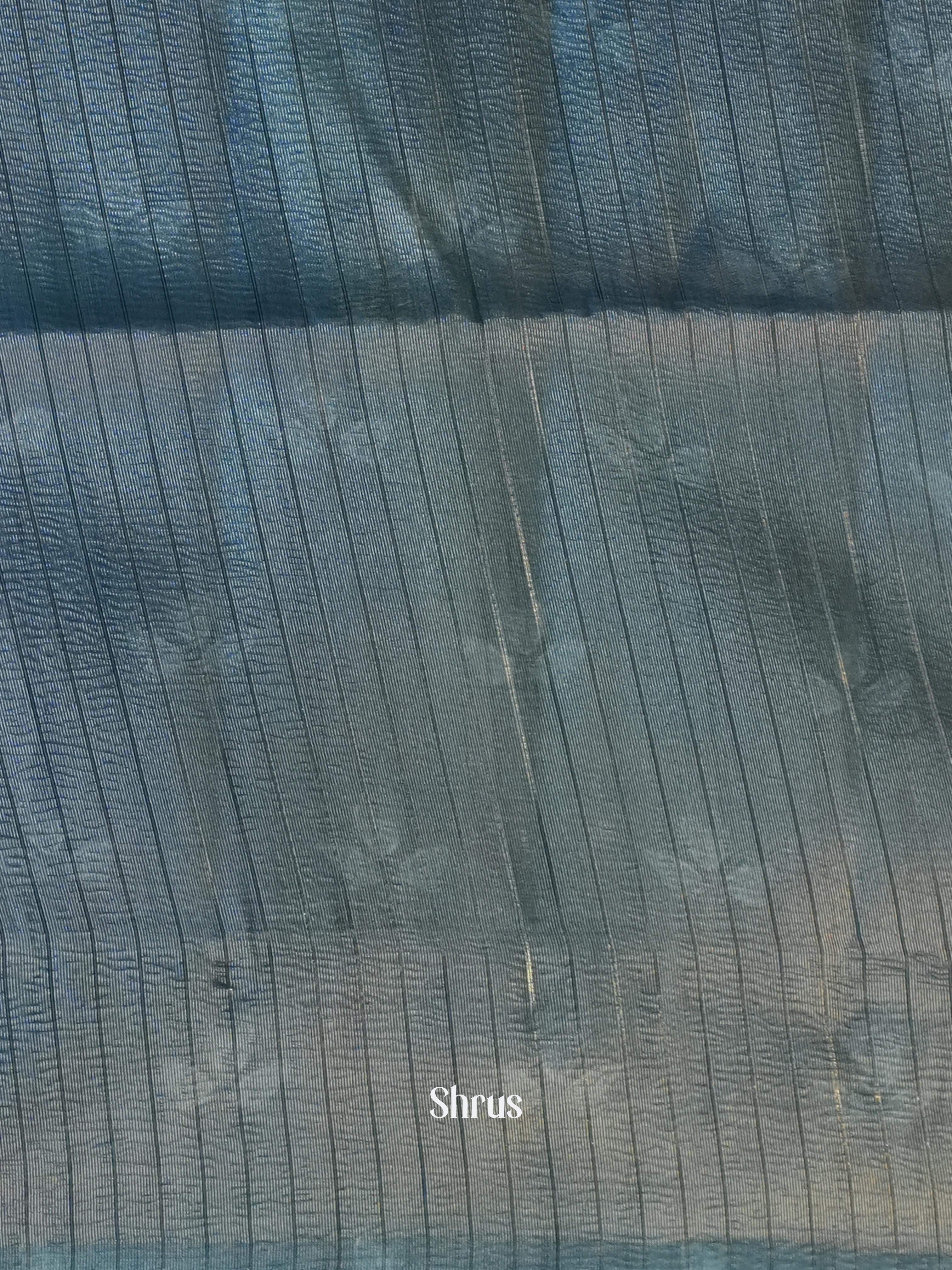 Blue - Bamboo Silk Saree - Shop on Shrus.com