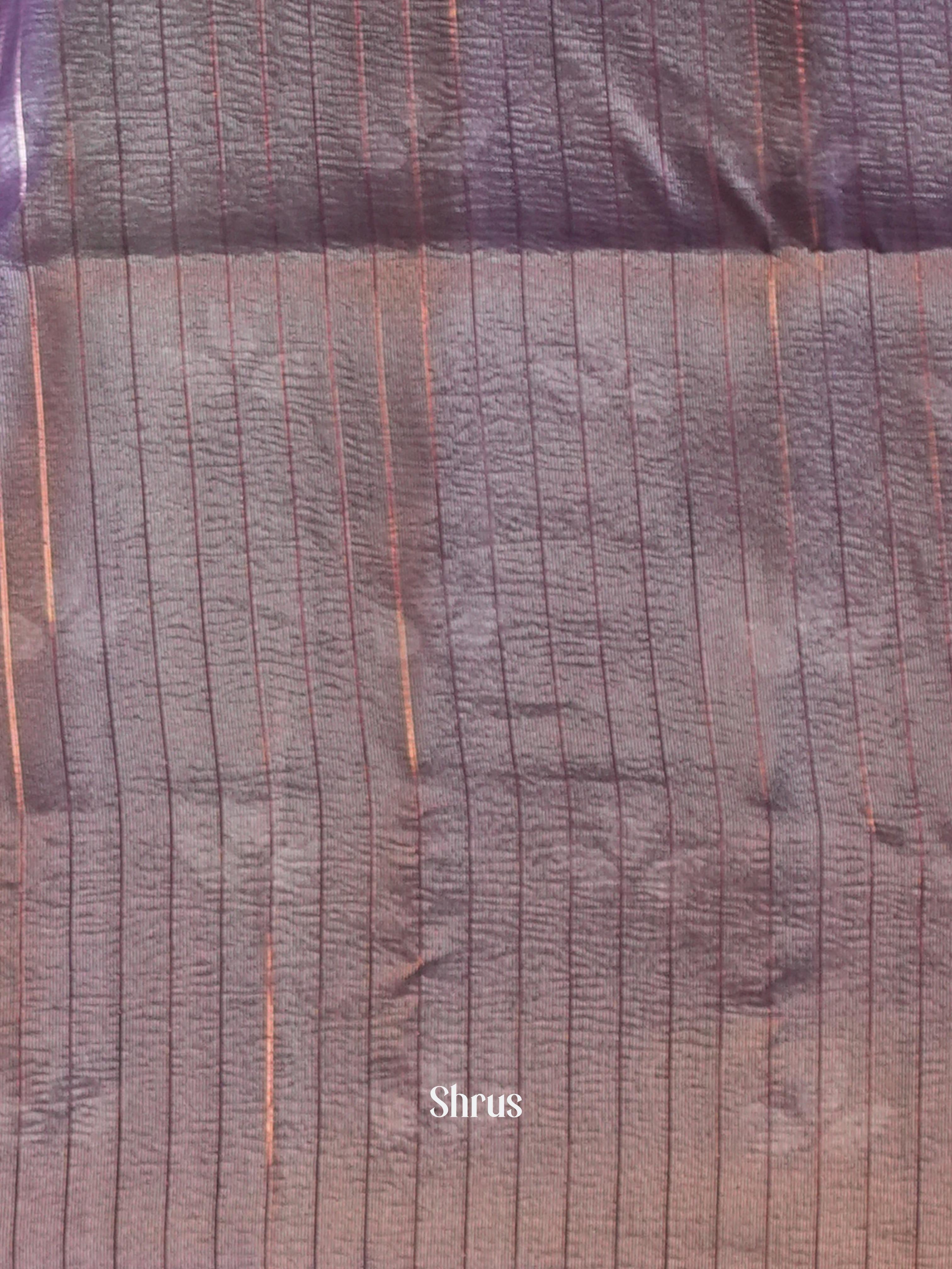 Purple - Bamboo Silk Saree - Shop on Shrus.com