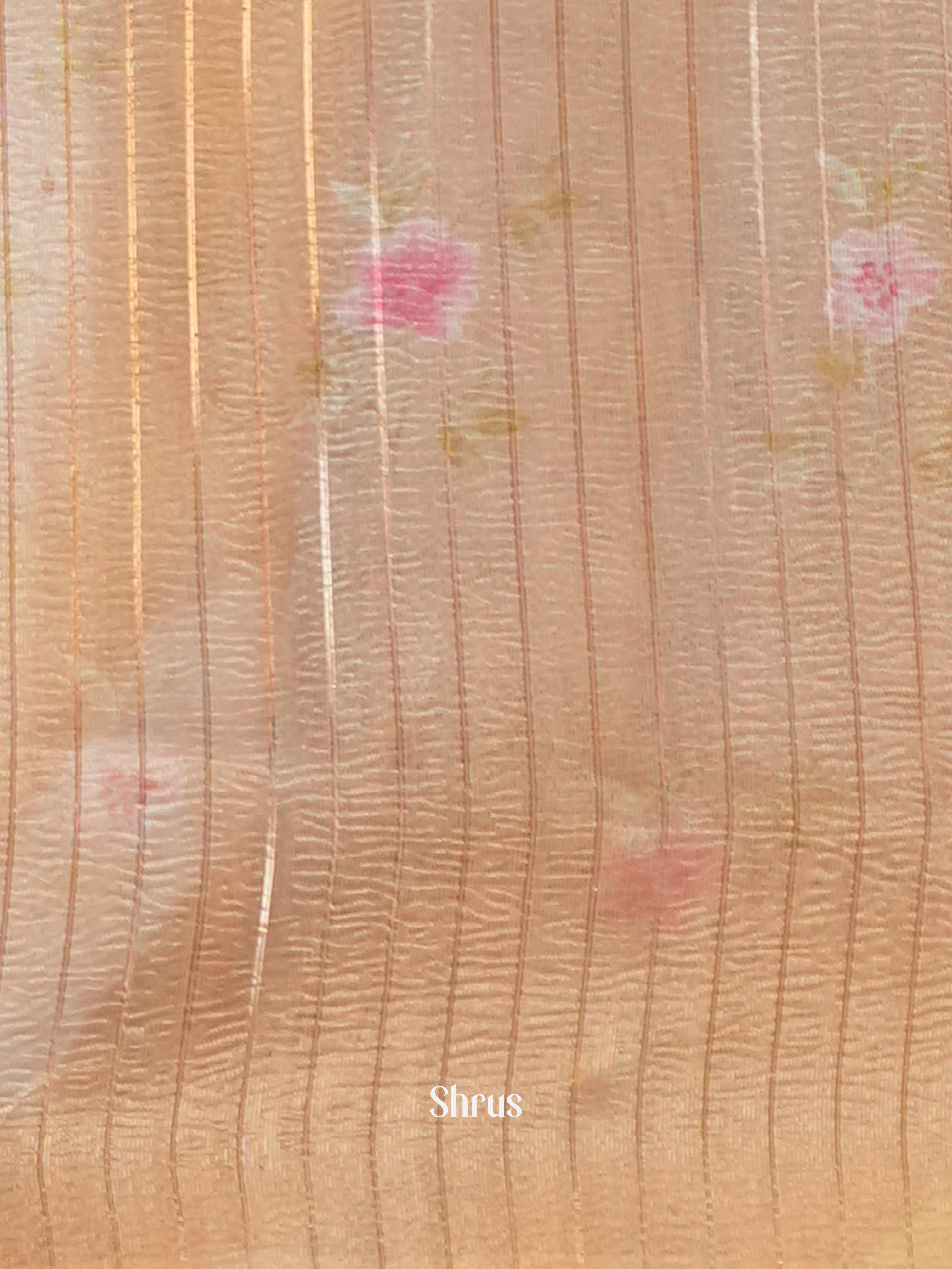 Cream - Bamboo Silk Saree - Shop on Shrus.com